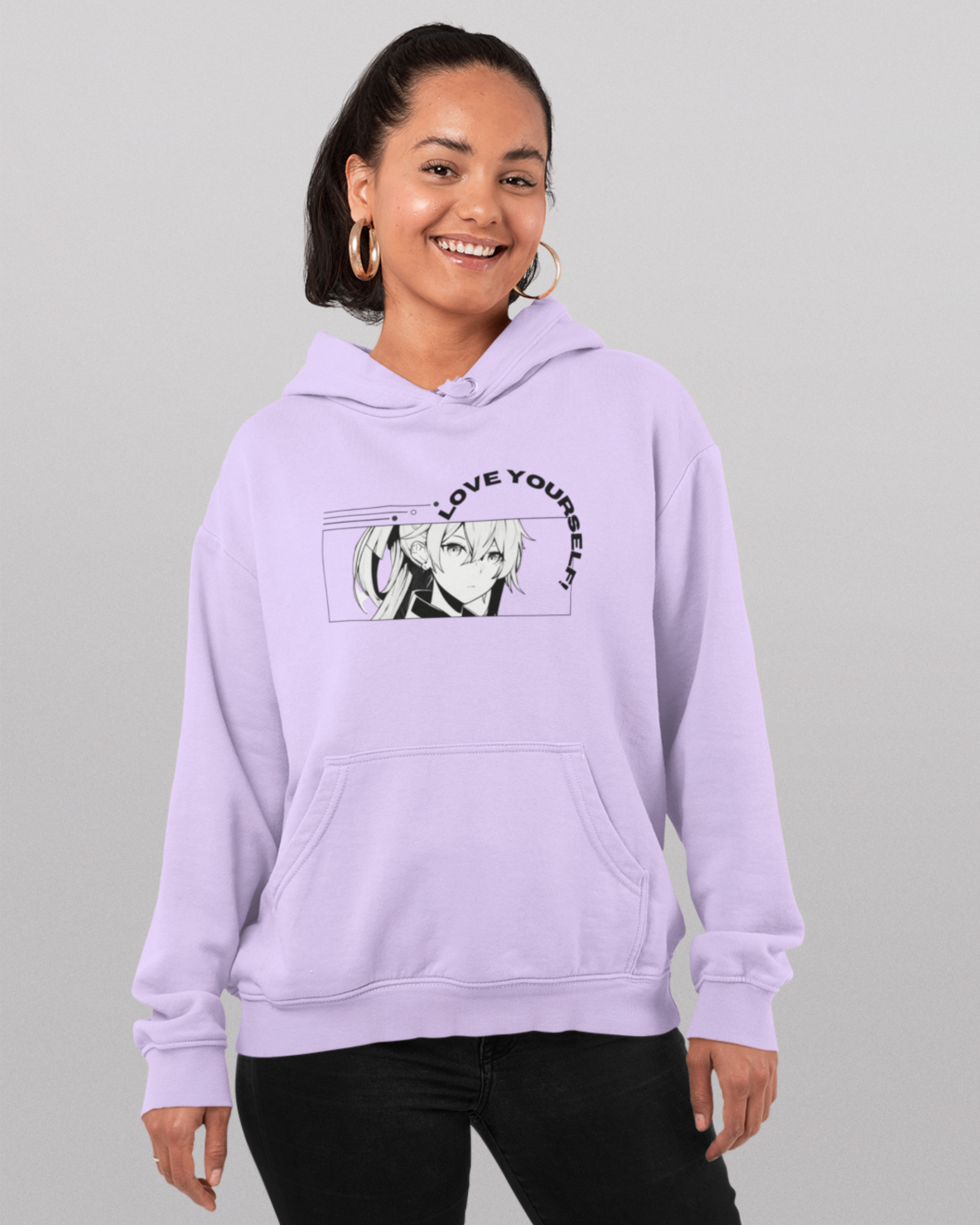 Dual Glance: Shadows of the Soul Girl Hoodie.