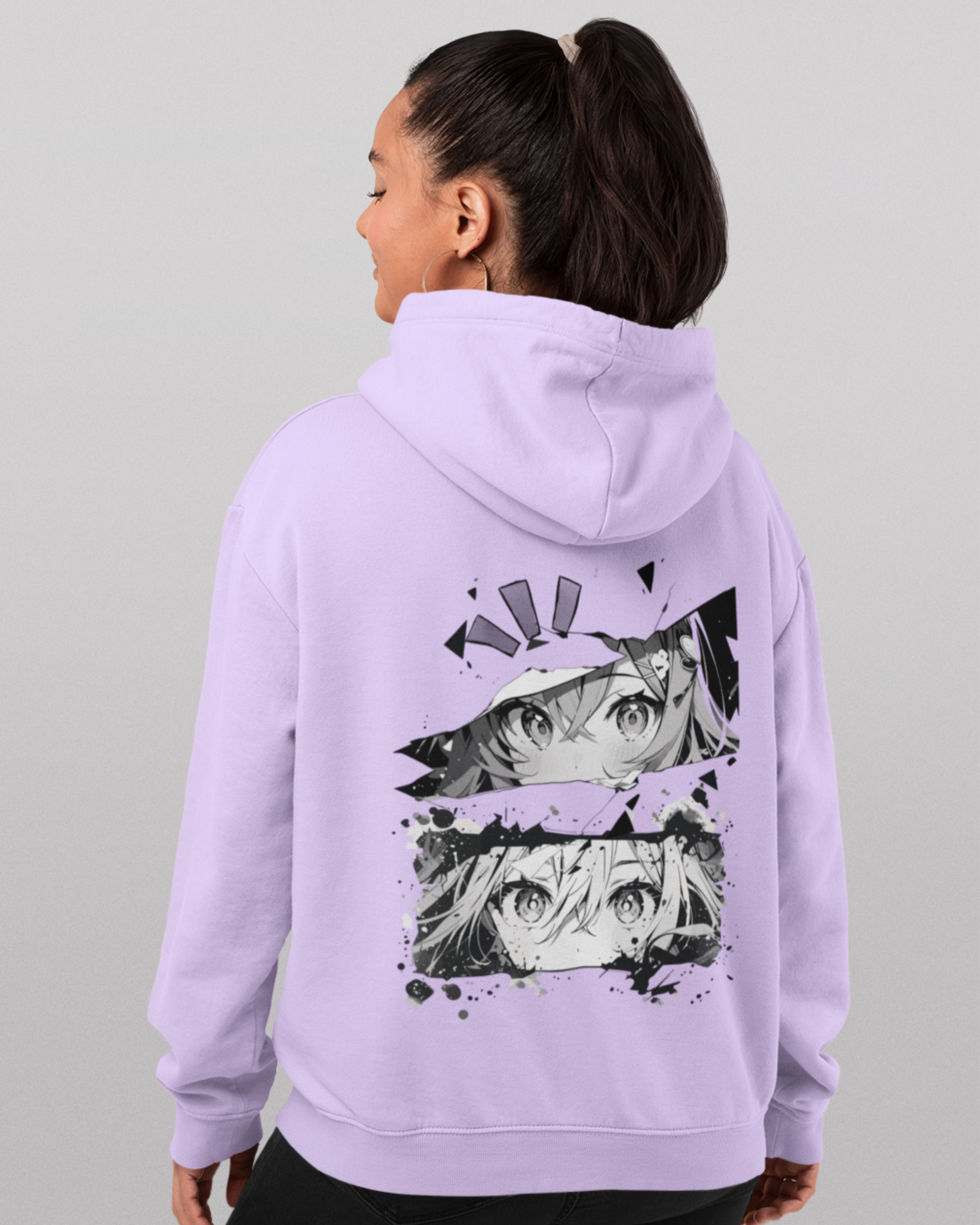 Dual Glance: Shadows of the Soul Girl Hoodie.