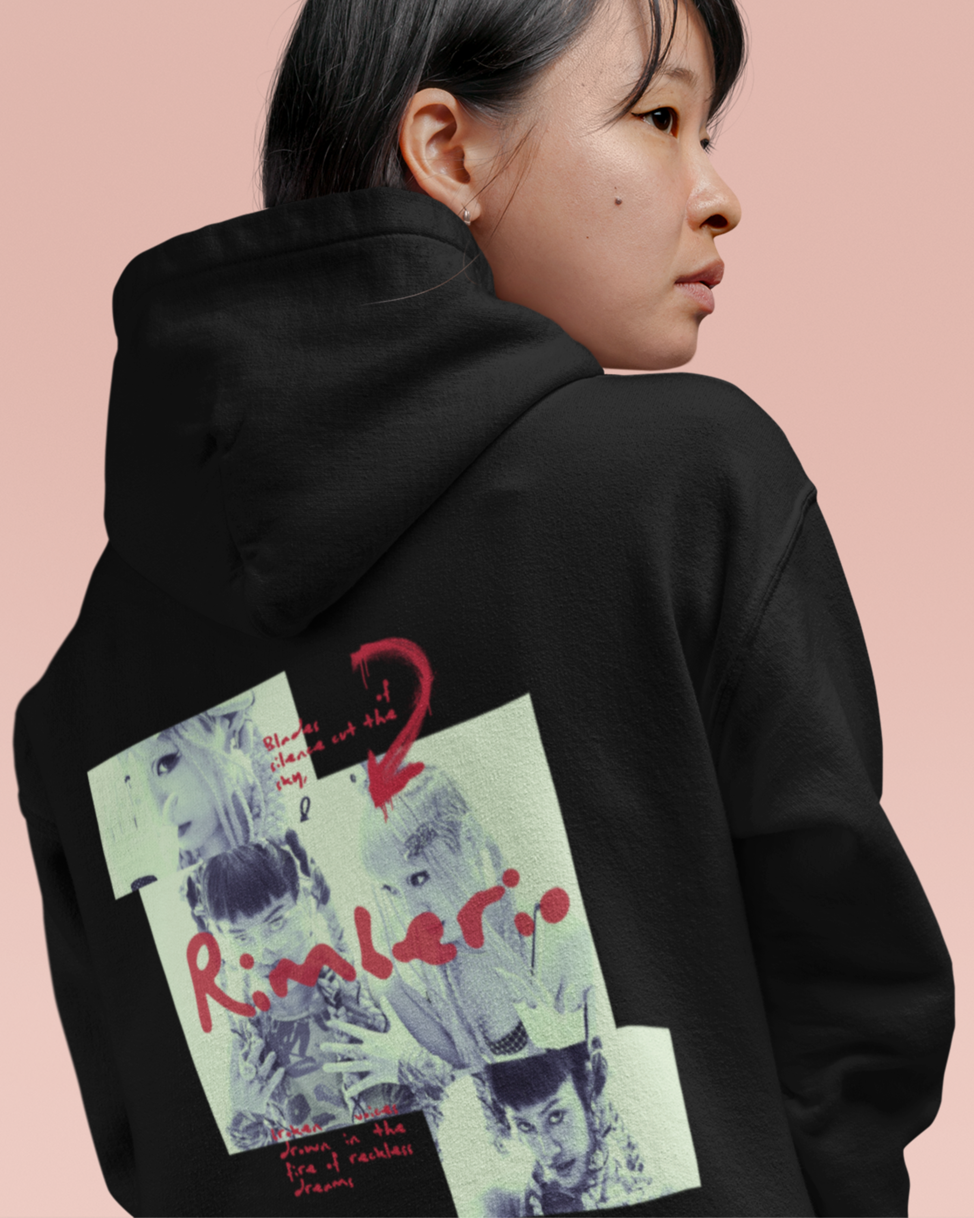 Rimbero Rebel Dream Girl Hoodie – Cyber Chaos Edition.
