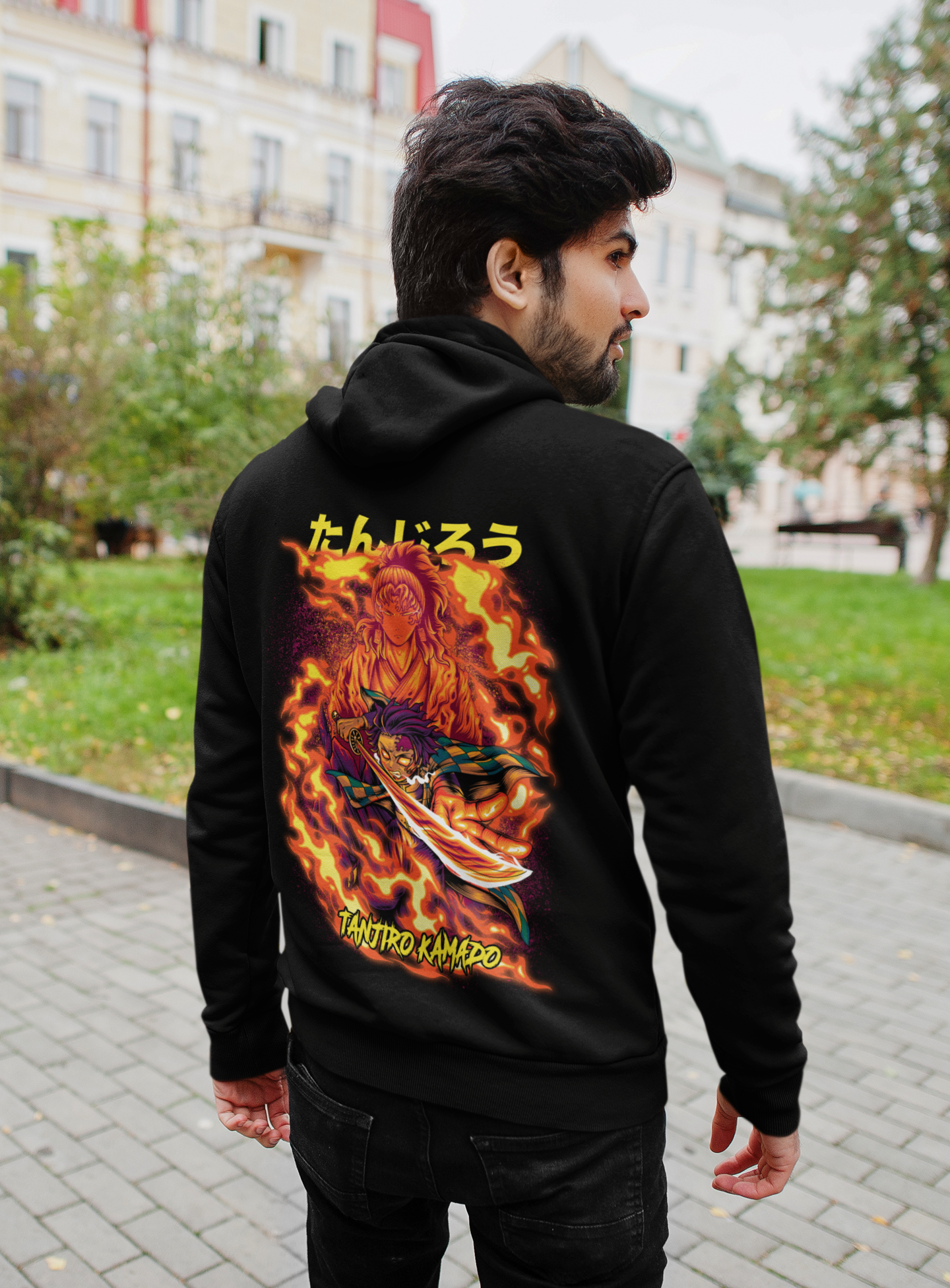 Blazing Resolve – Tanjiro Unleashed Unisex Hoodie.