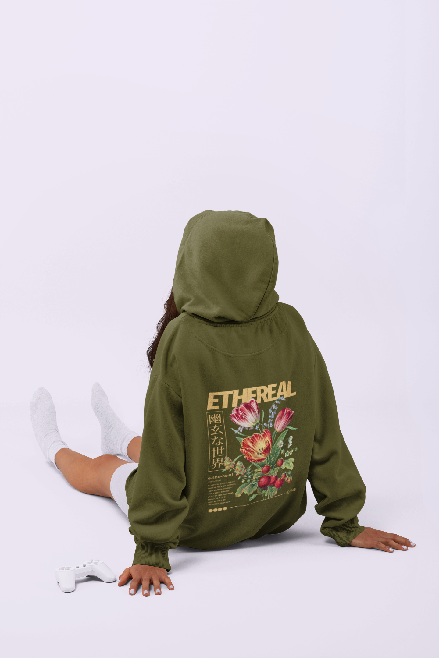 Ethereal Essence Tee – Live in Beauty, Grace & Wonder Girls Hoodie