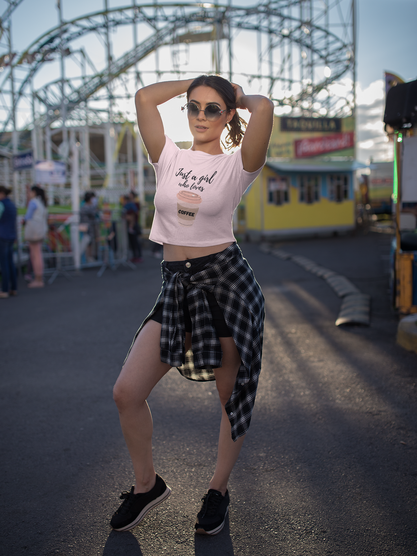 Fueled by Coffee & Good Vibes Crop Top.