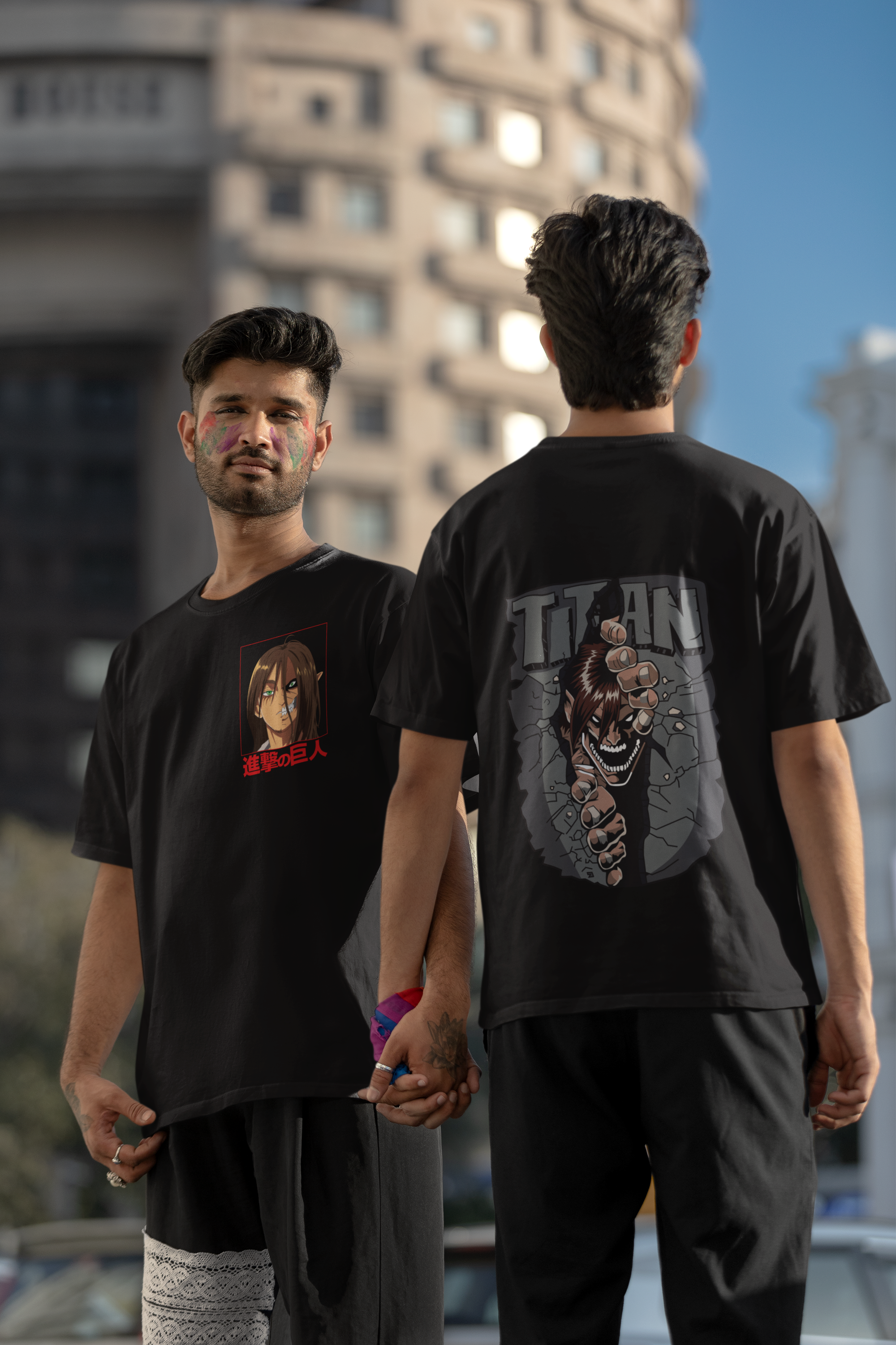 "Break the Wall – Titan Unleashed Unisex Oversized Standard T-Shirt