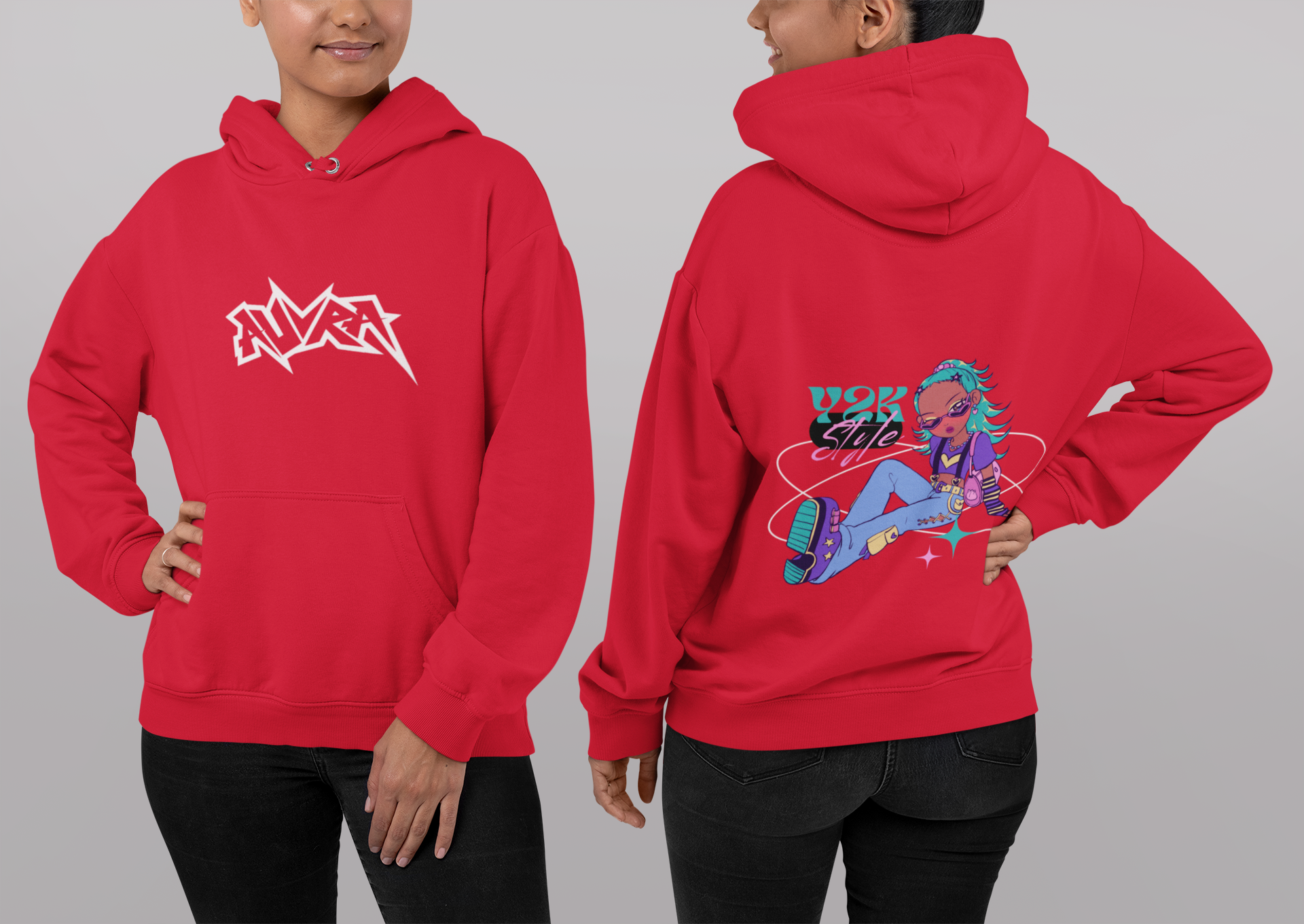 AVRA Y2K Street Dream Girl Hoodie.