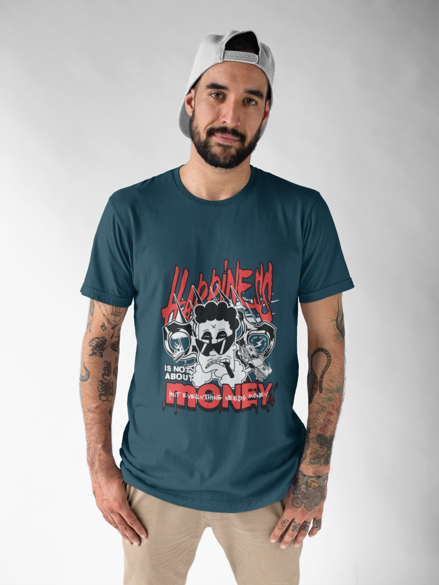 Happiness vs. Money – The Real Struggle Unisex Classic Crew T-Shirt.