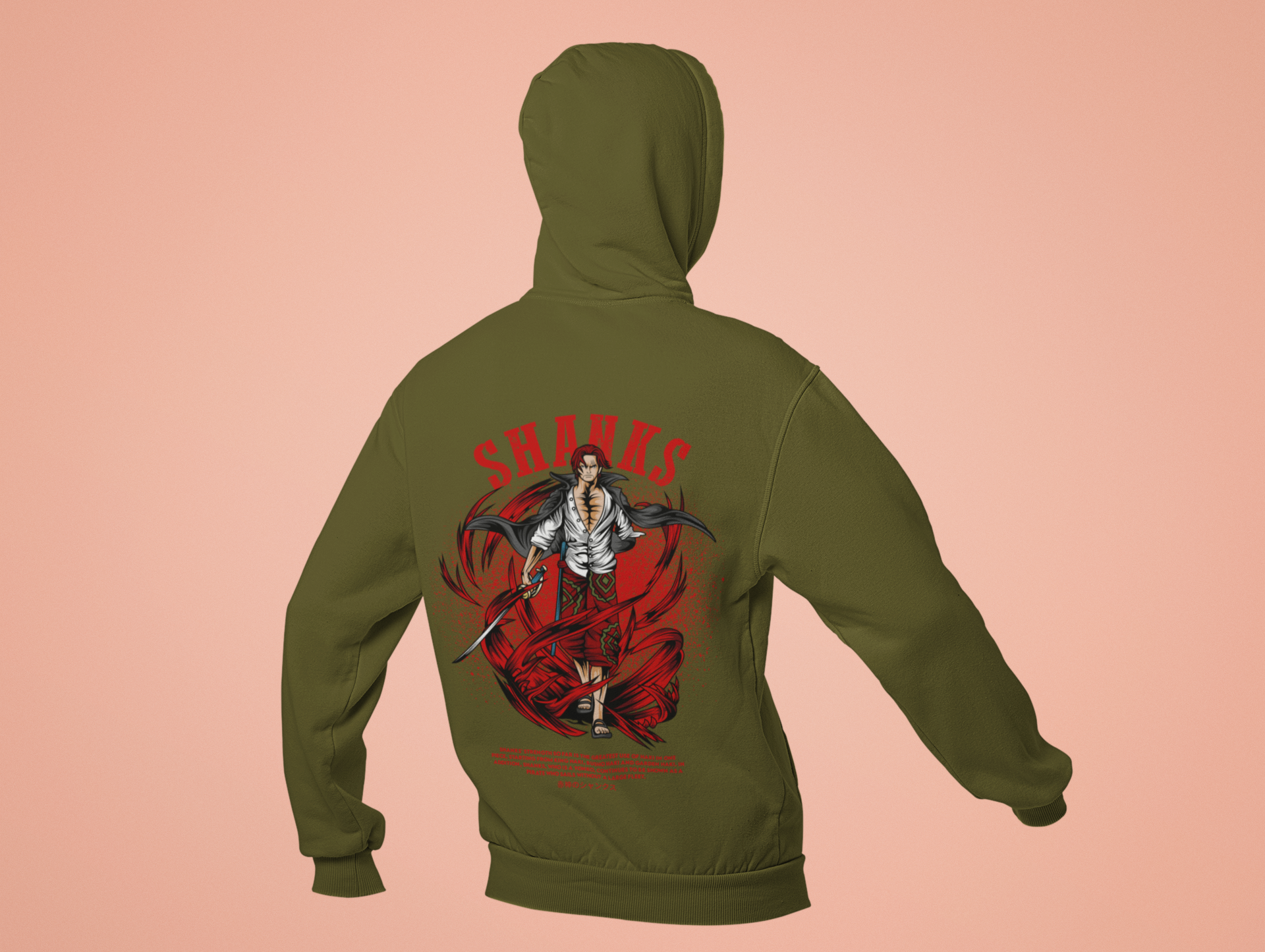 Red Emperor – Haki Unleashed Unisex Hoodie.