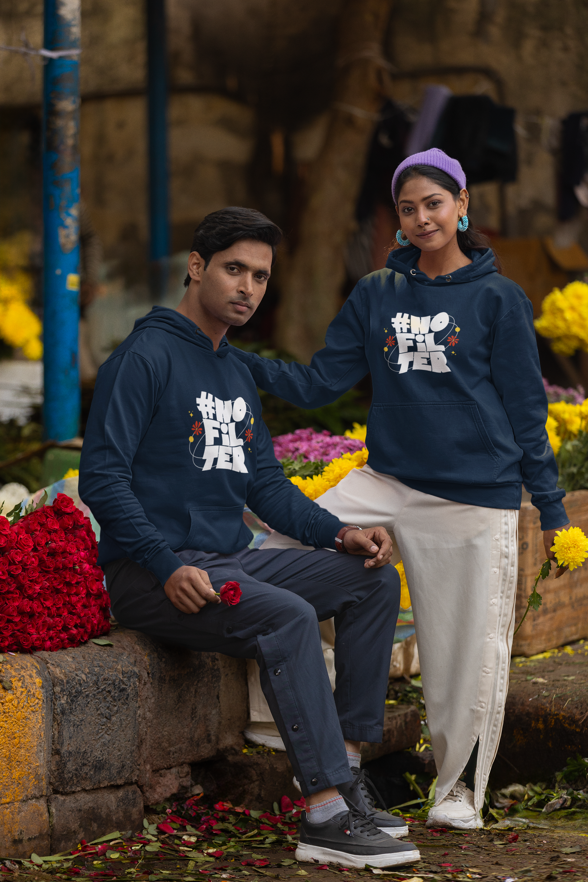NOFILTER – Bold Retro Confidence Unisex Hoodie.