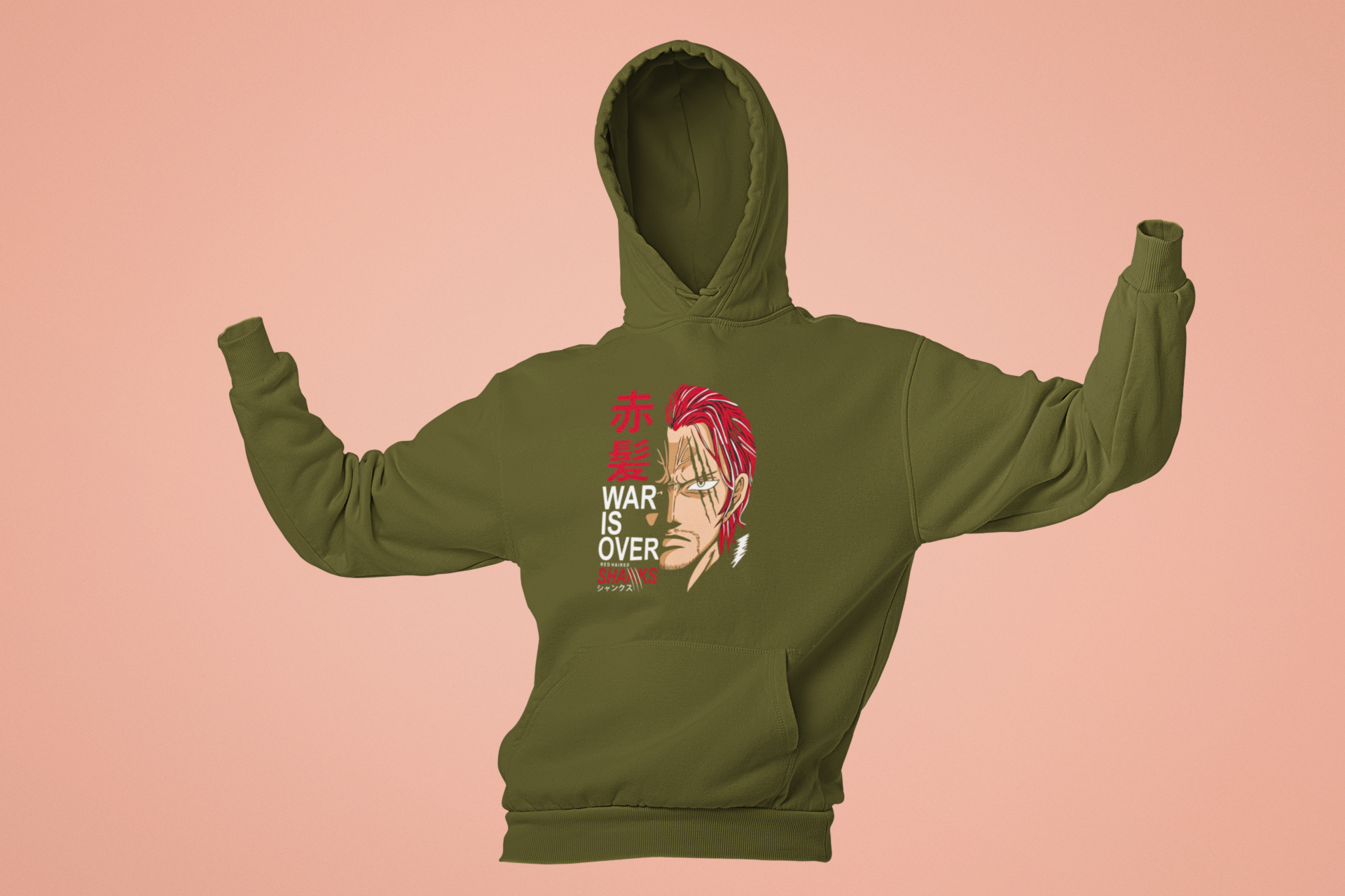 Red Emperor – Haki Unleashed Unisex Hoodie.