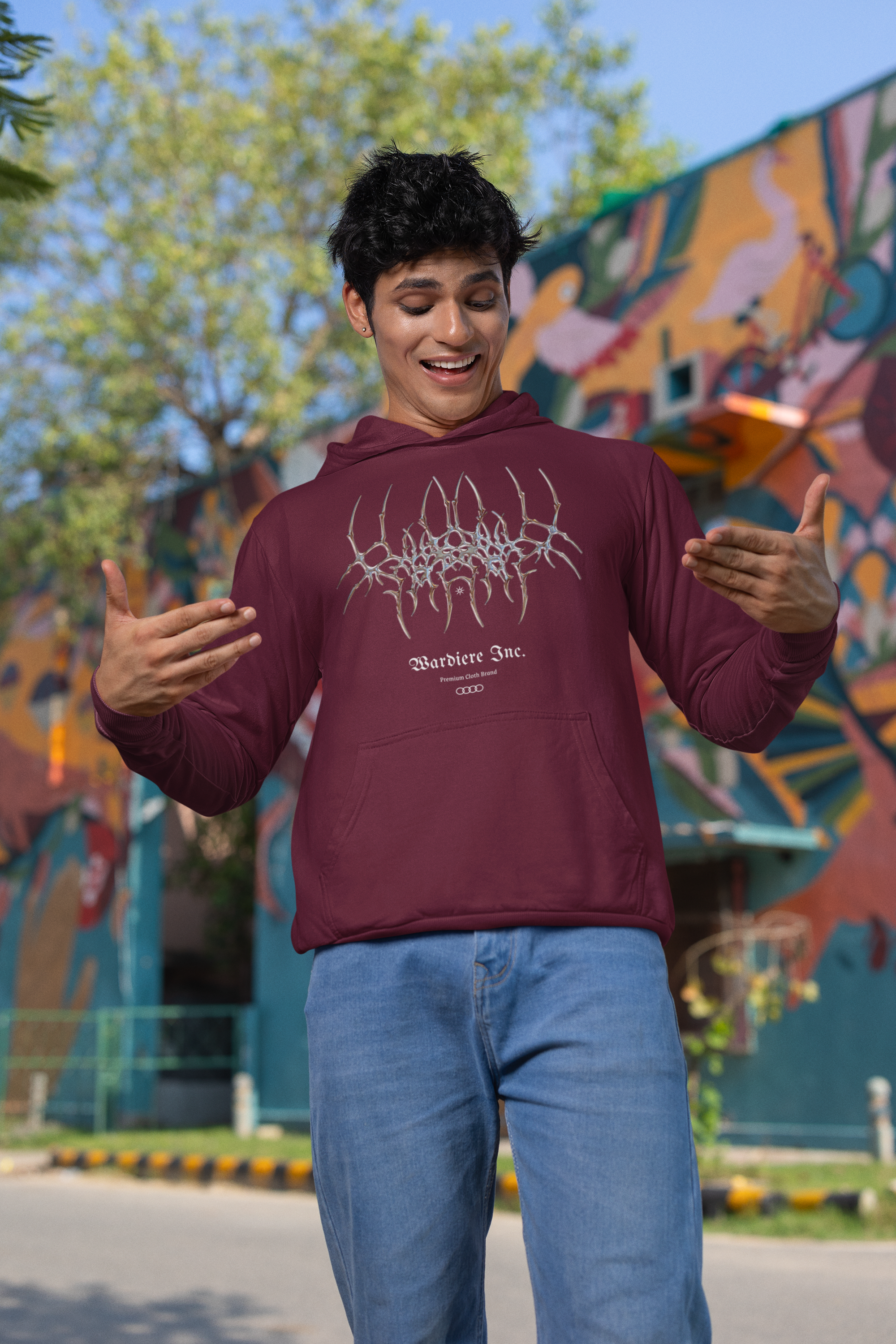 Wardiére Inc. Chrome Venom Hoodie” – Power Woven in Metal & Mystery Unisex Hoodie.
