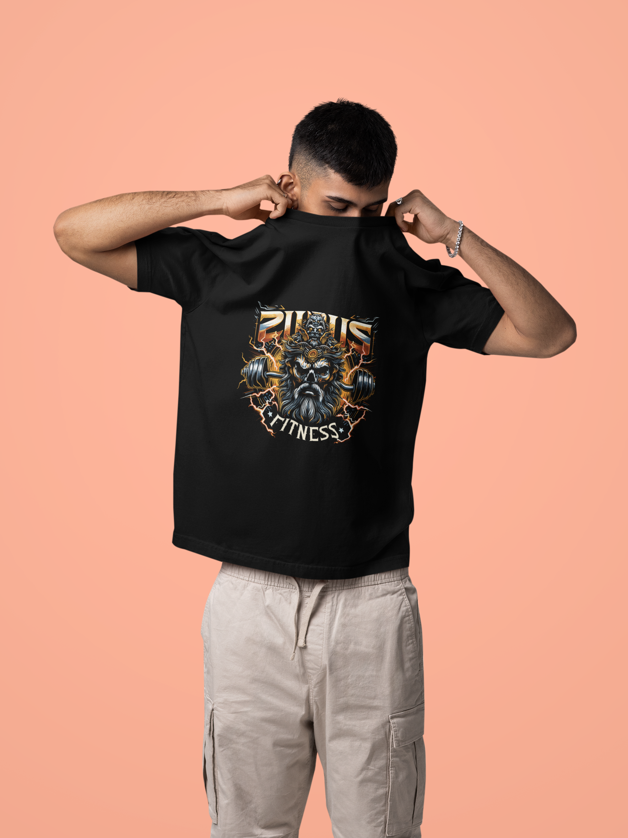 ZEUS FITNESS – God of Strength Tee | Power. Focus. Dominate Unisex Oversized Classic T-Shirt.