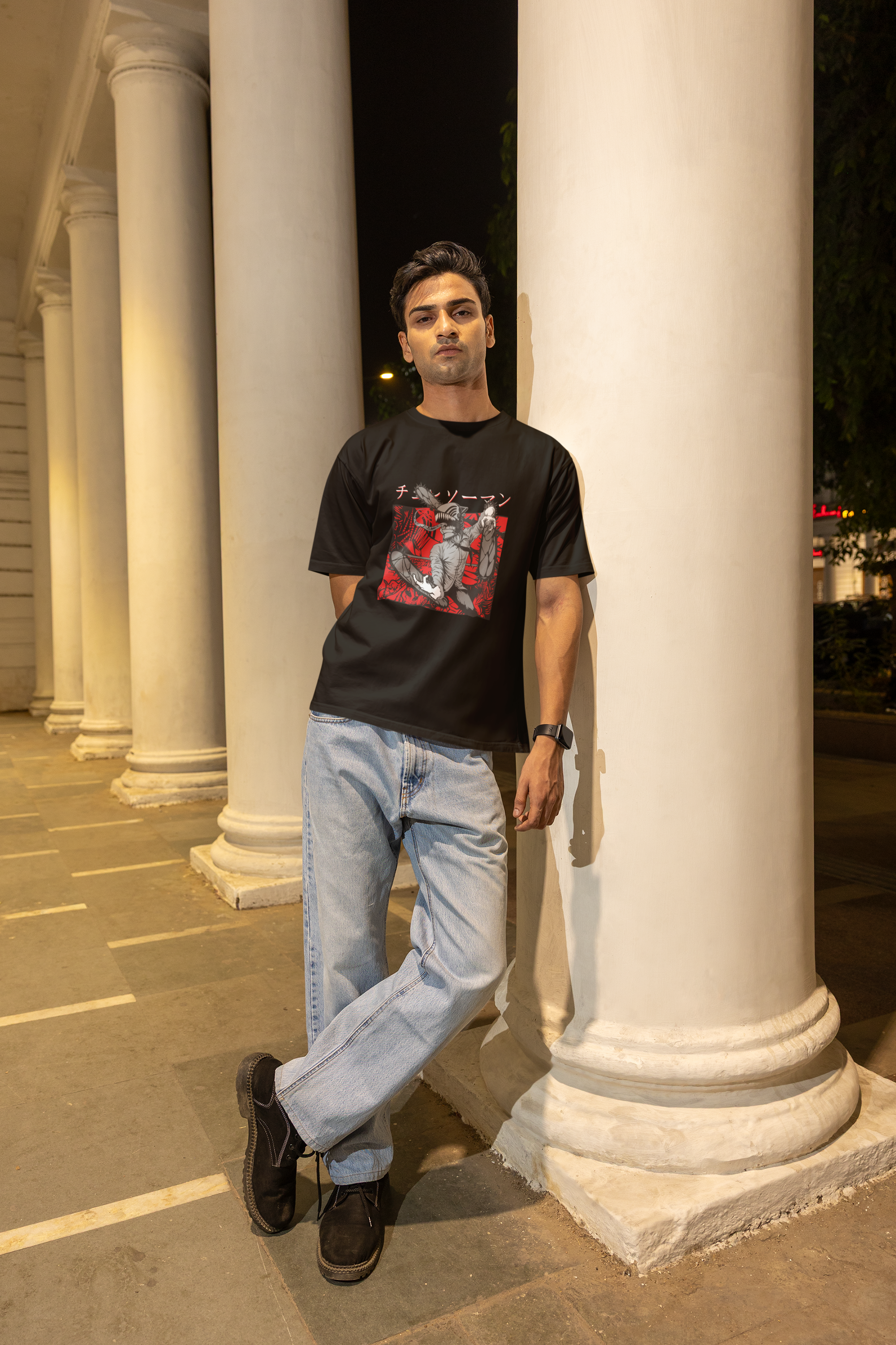 Chains of Fury – Devil Hunter Edition Unisex Oversized Standard T-Shirt.