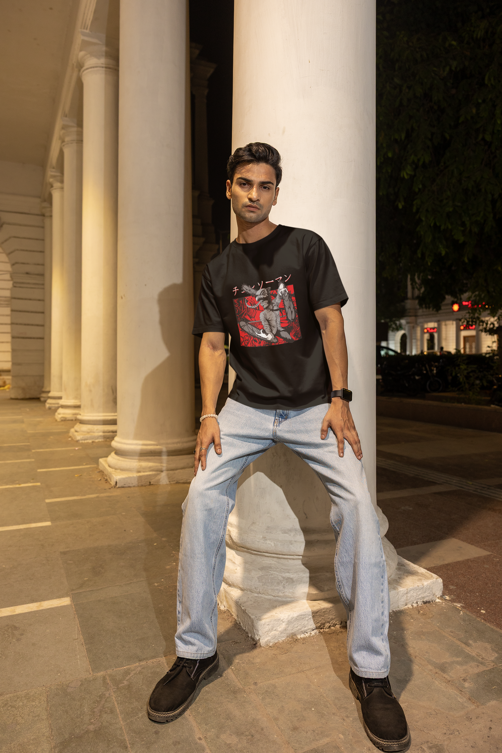 Chains of Fury – Devil Hunter Edition Unisex Oversized Standard T-Shirt.