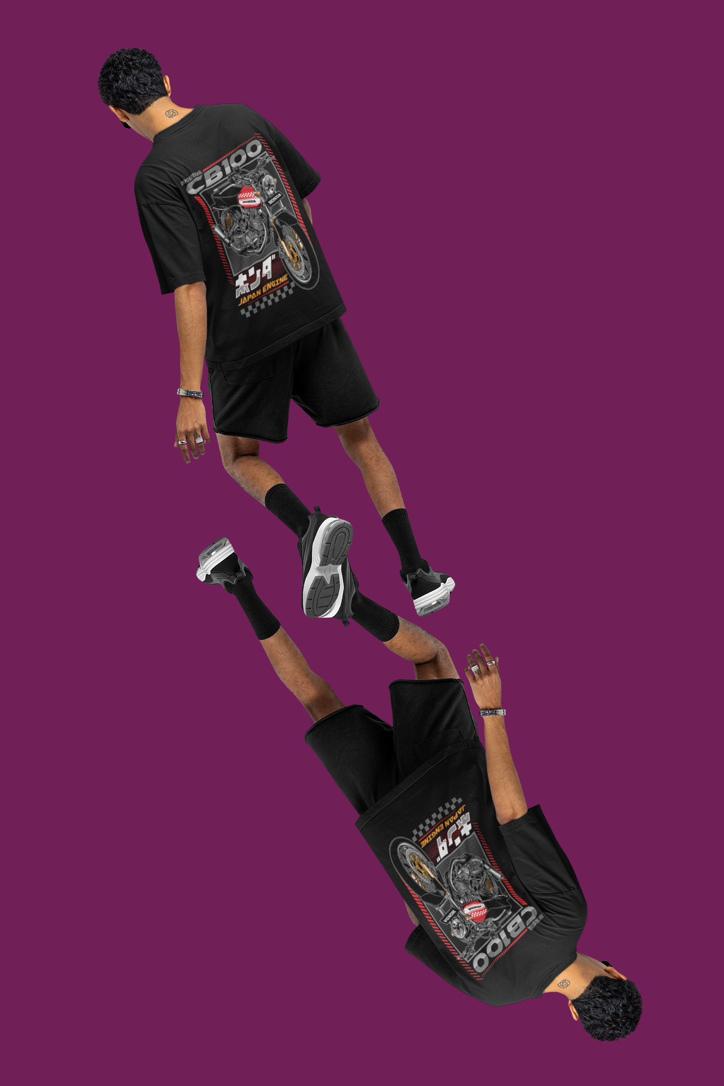 Born in Japan. Built for Legends Unisex Oversized Standard T-Shirt.
