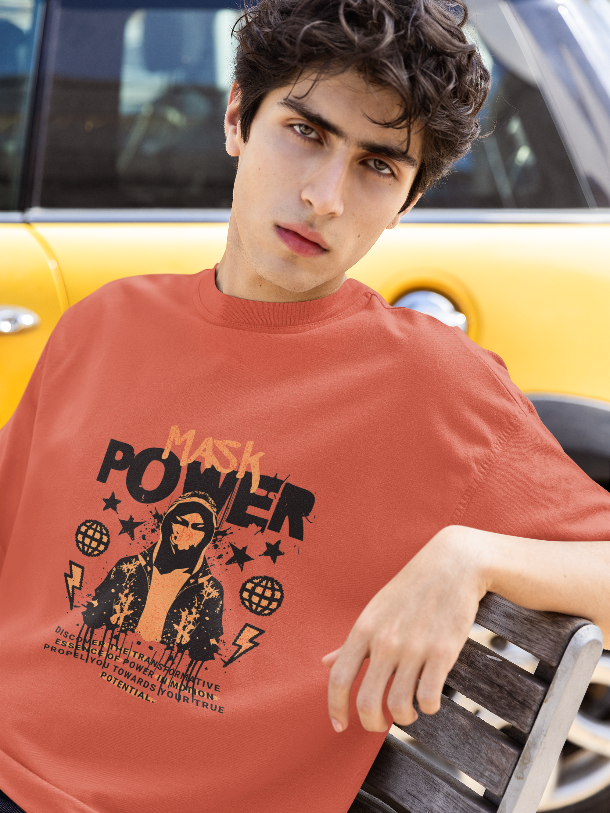 Mask Power: Awaken Your Inner Strength Unisex Oversized Classic T-Shirt.