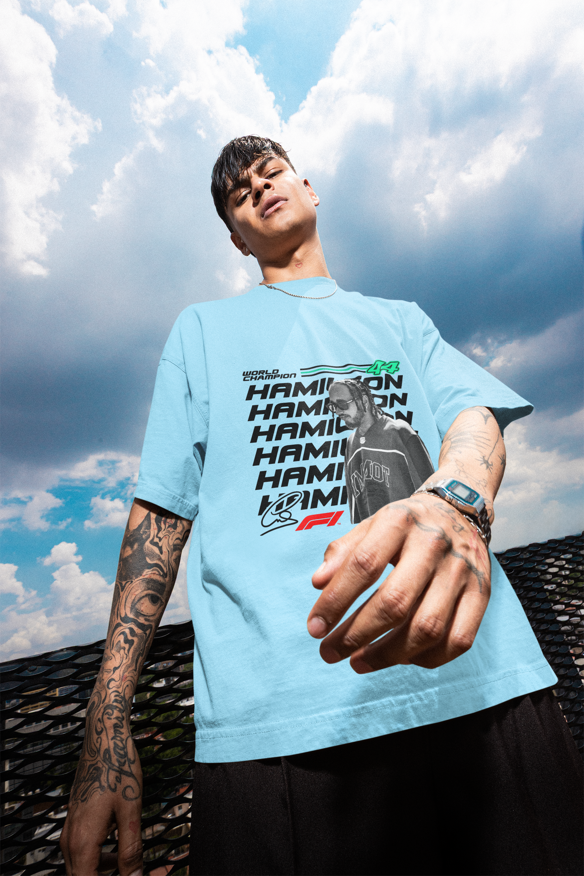 Skyline Swagger – Hamilton Streetwear Unisex Oversized Classic T-Shirt.