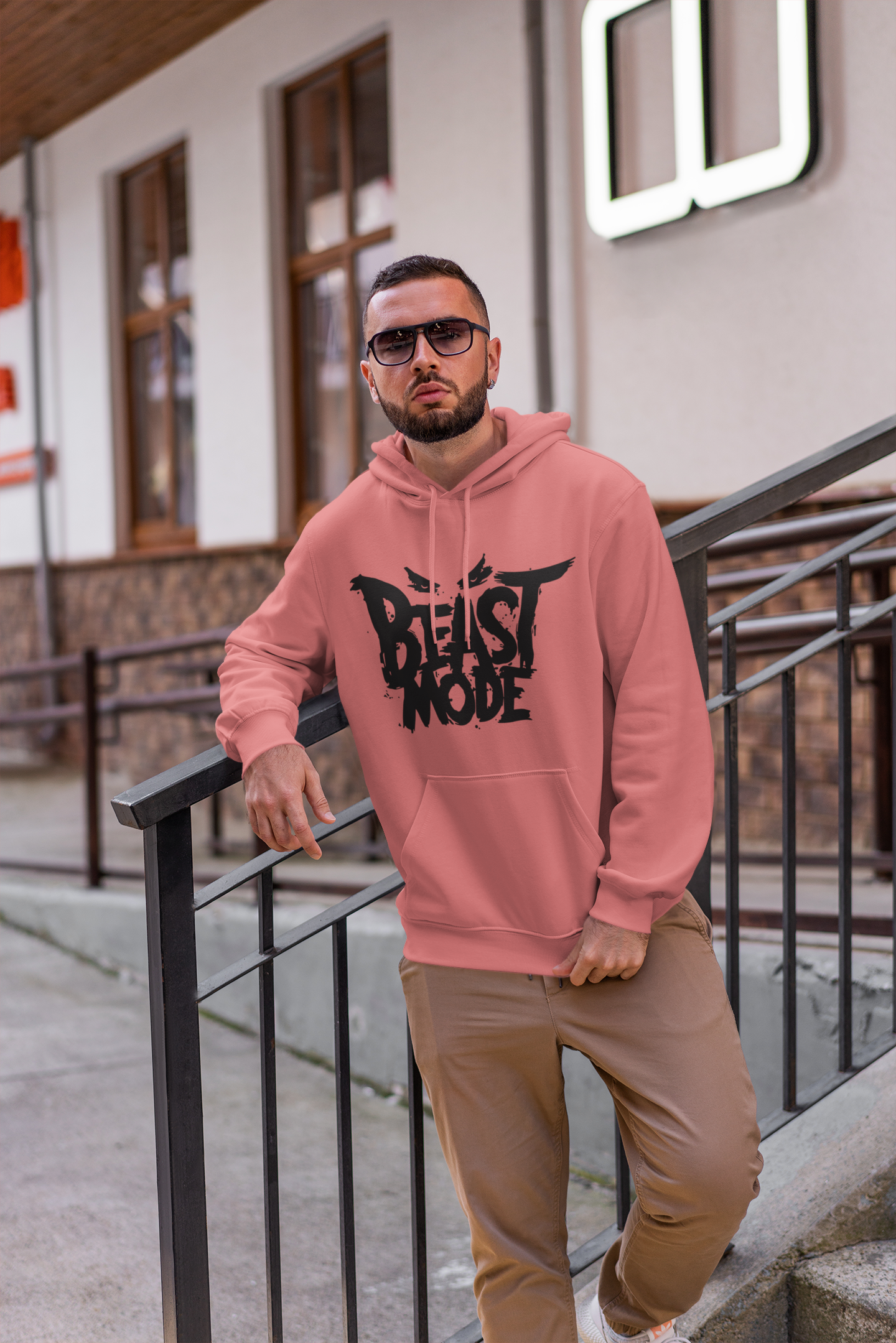 Unisex "Beast Mode" Distressed Hoodie | Achieve Your Next Level.
