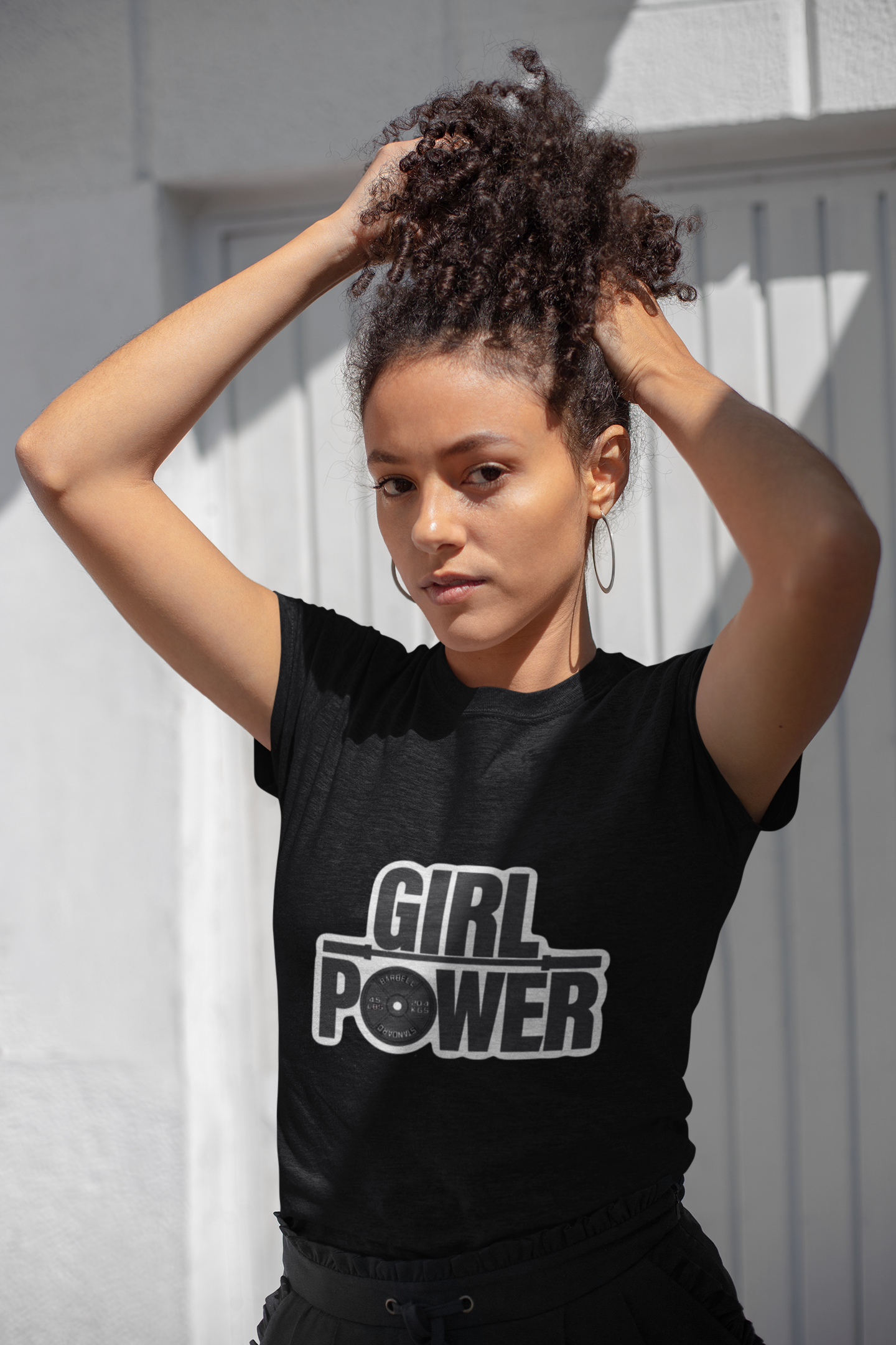 Girl Power – Strong Is Beautiful Gym Girls Classic Crew T-Shirt.