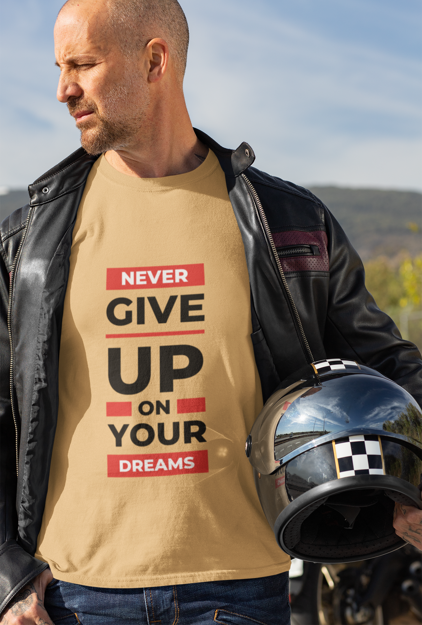 'Never Stop Dreaming' Unisex Classic Crew T-Shirt.