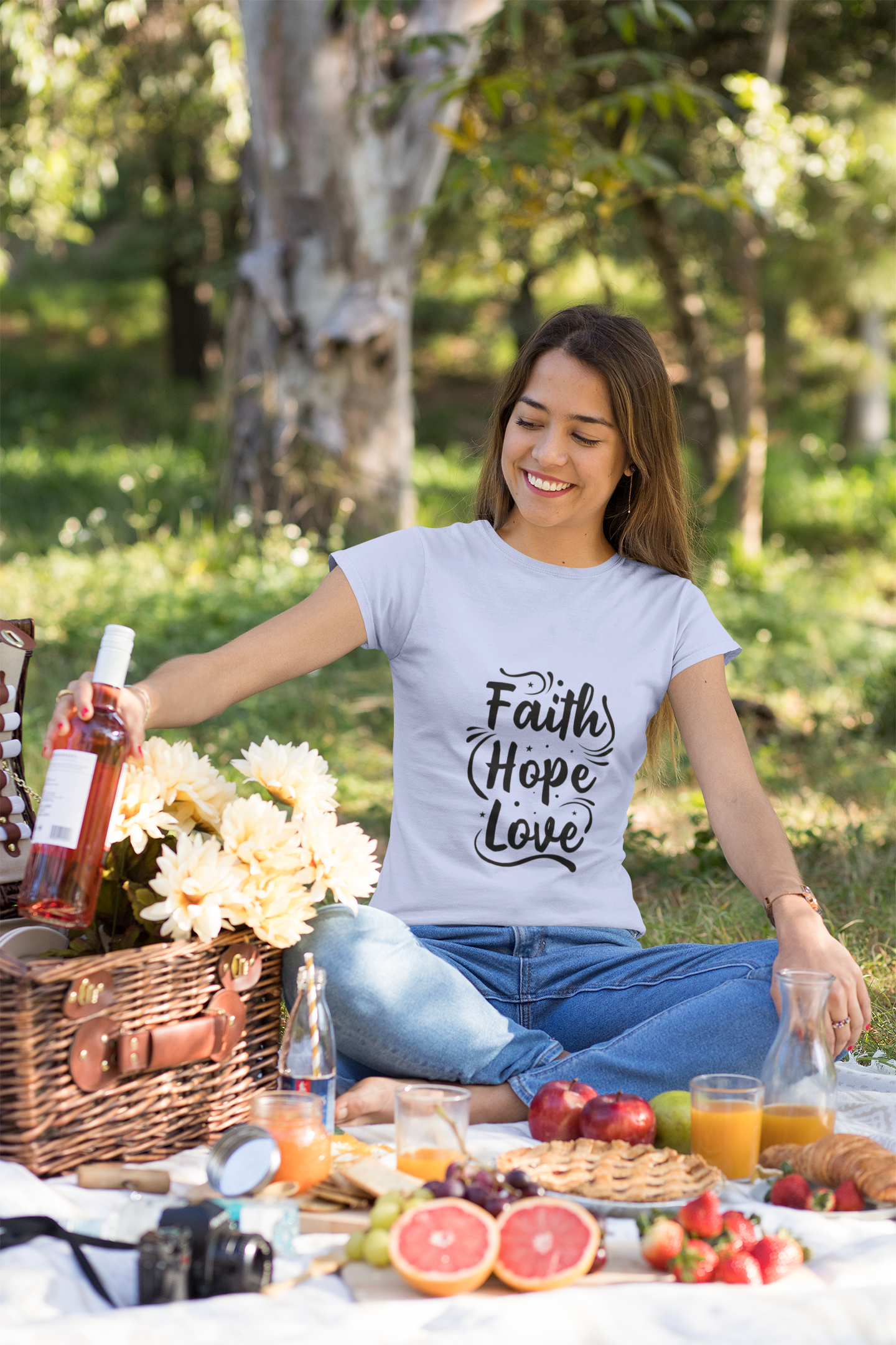 Faith. Hope. Love. — The Positivity Edition Unisex Classic Crew T-Shirt.