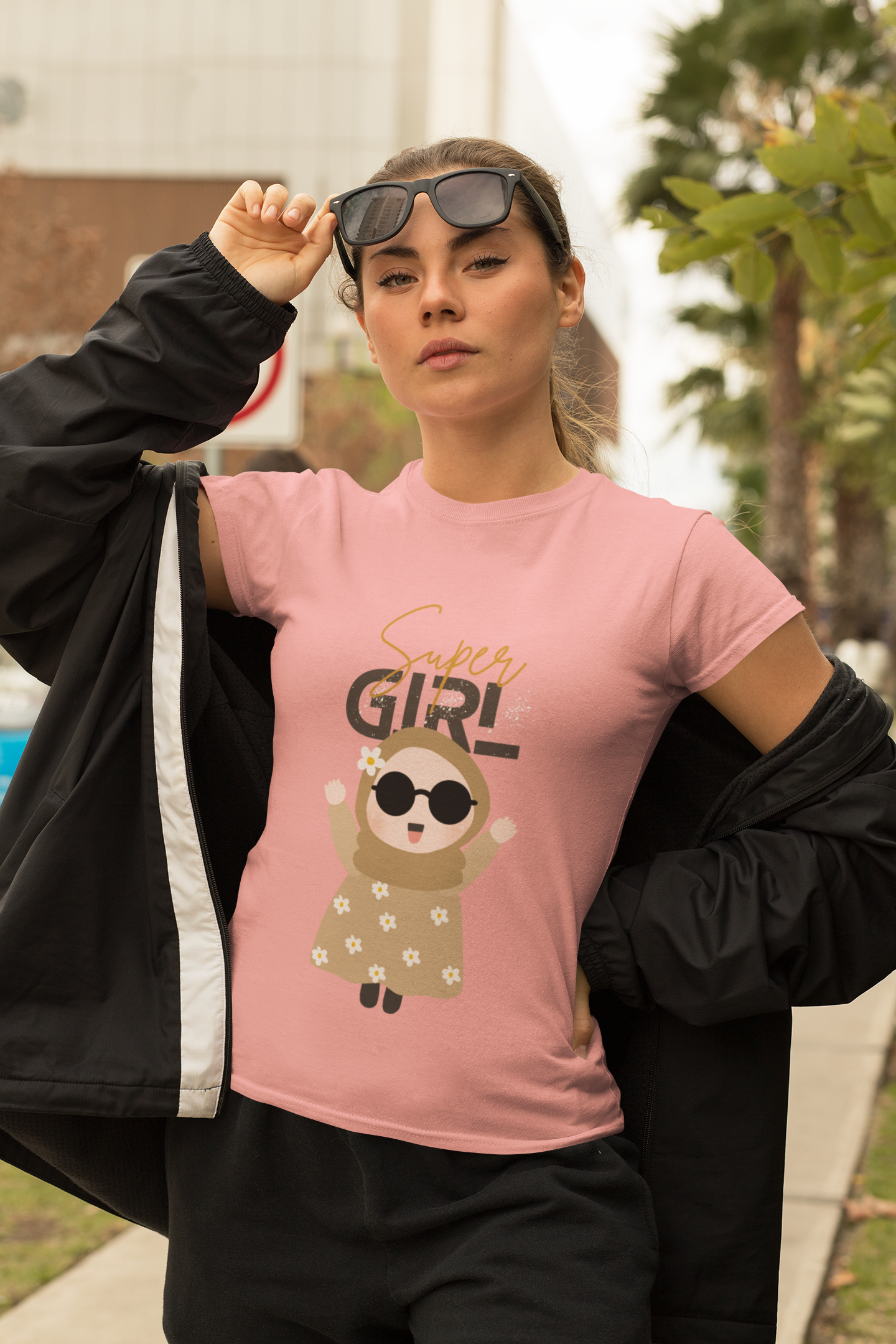 Super Girl – Cute Confidence Girls Classic Crew T-Shirt.