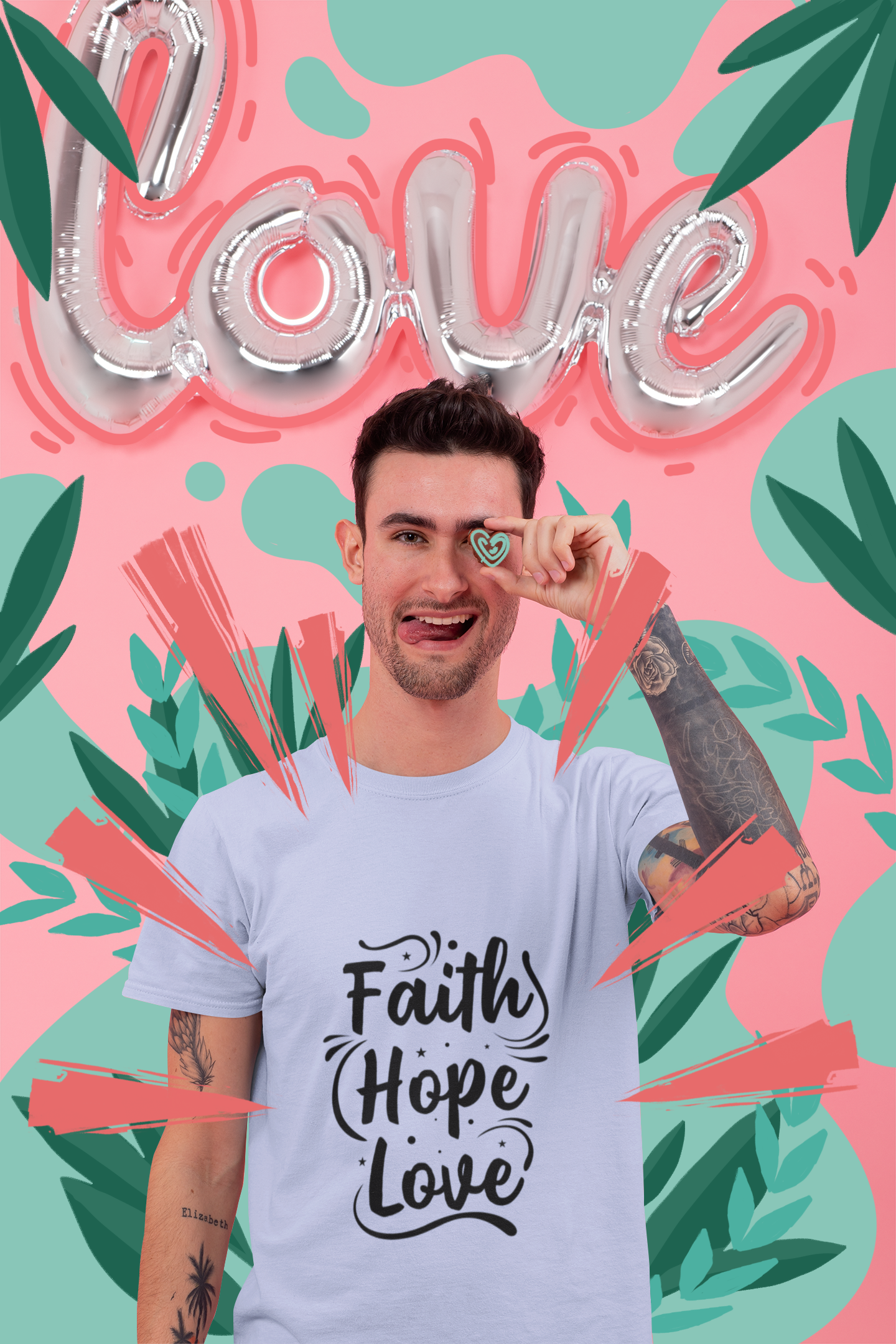 Faith. Hope. Love. — The Positivity Edition Unisex Classic Crew T-Shirt.