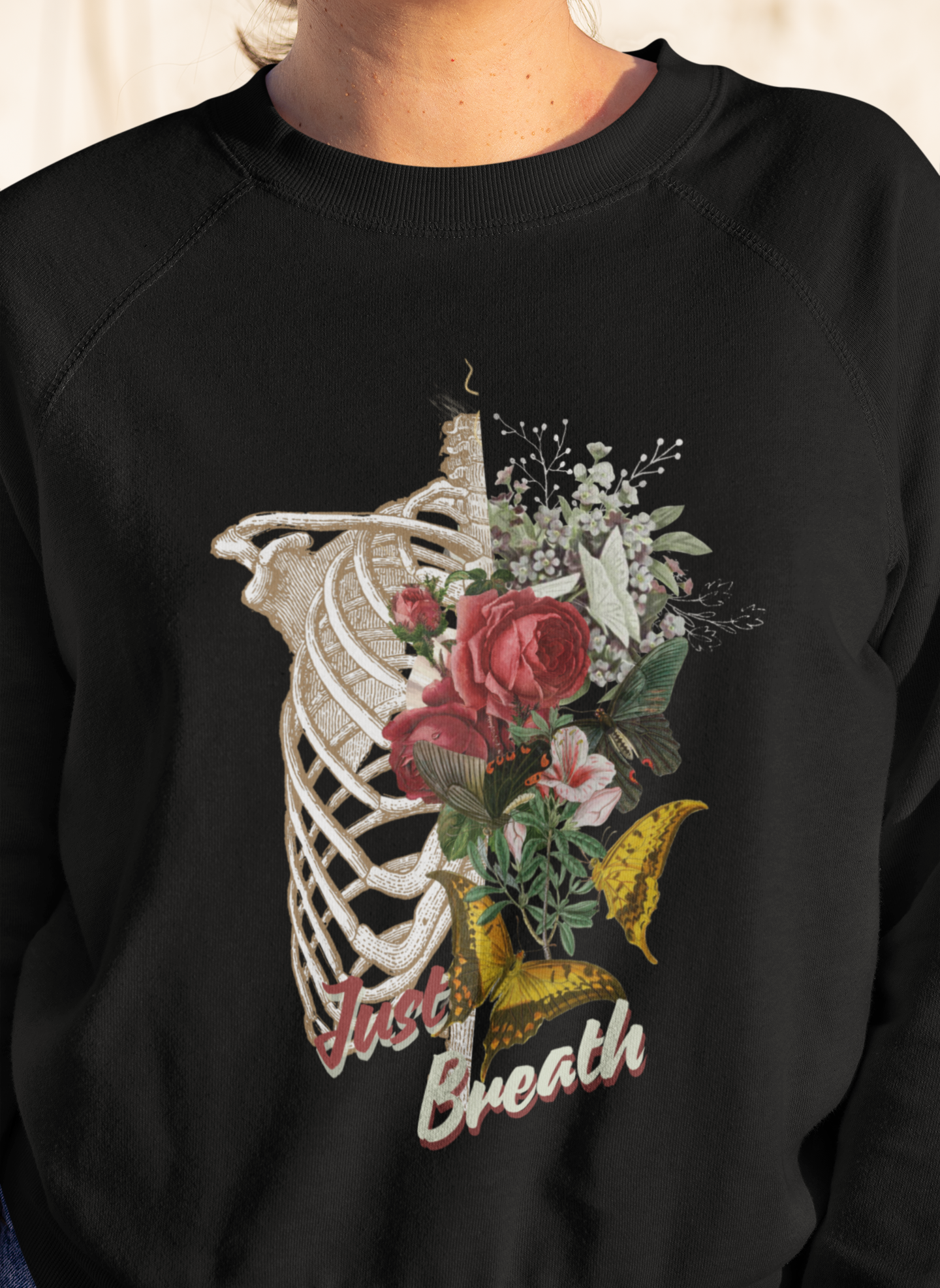 Just Breathe – Bloom Within Girls Sweatshirt.
