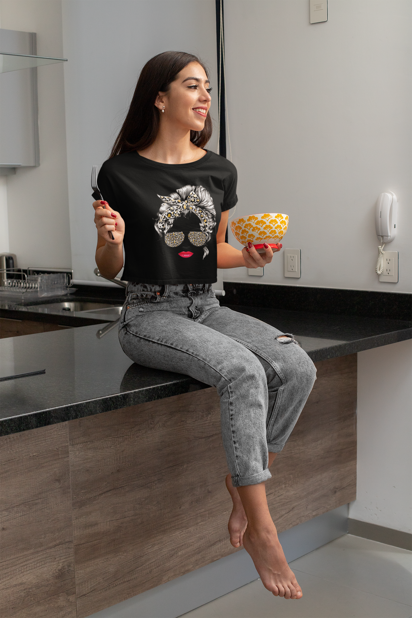 Leopard Queen – Fierce & Fearless Crop Top.