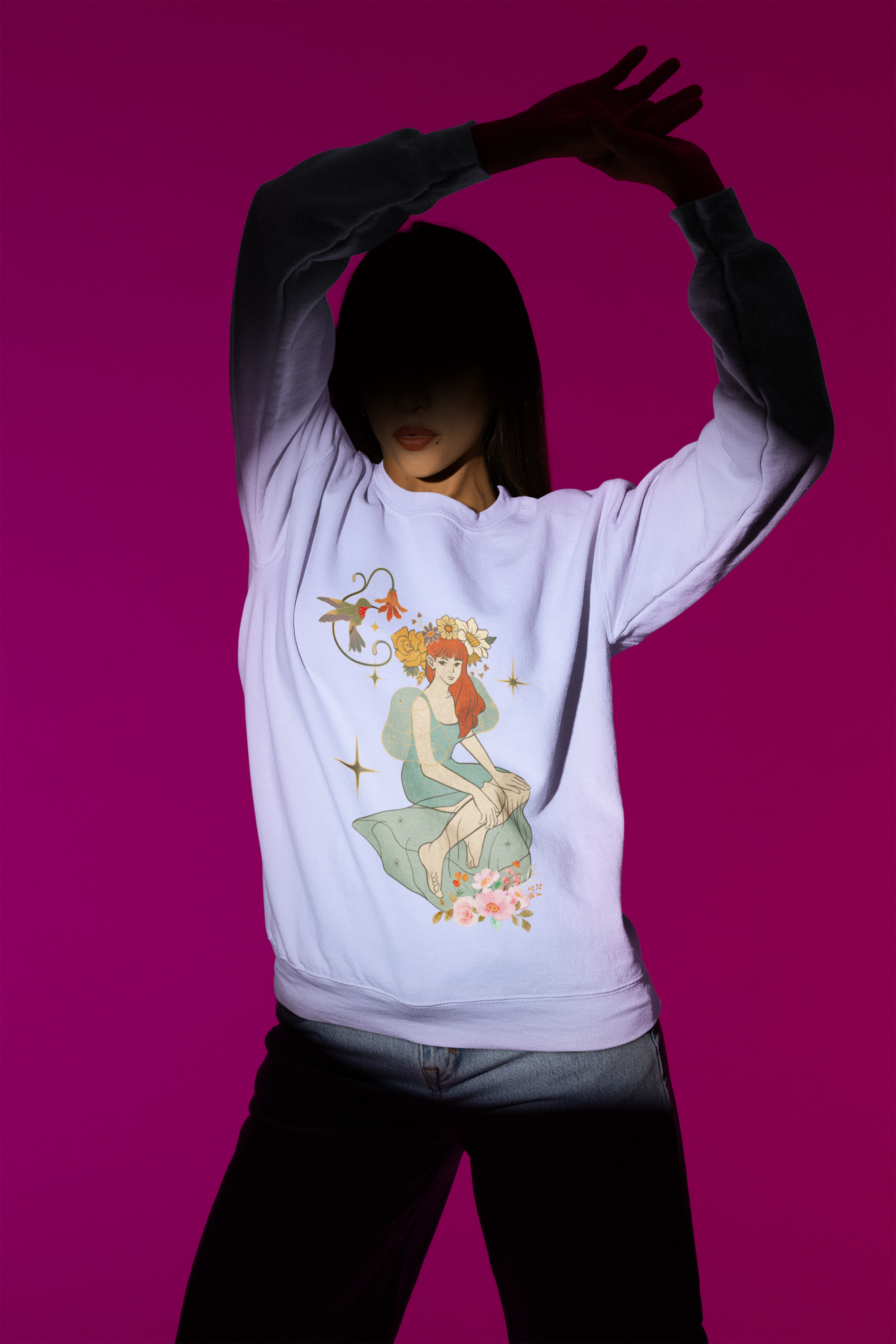 Ethereal Bloom – The Garden Muse Girls Sweatshirt.