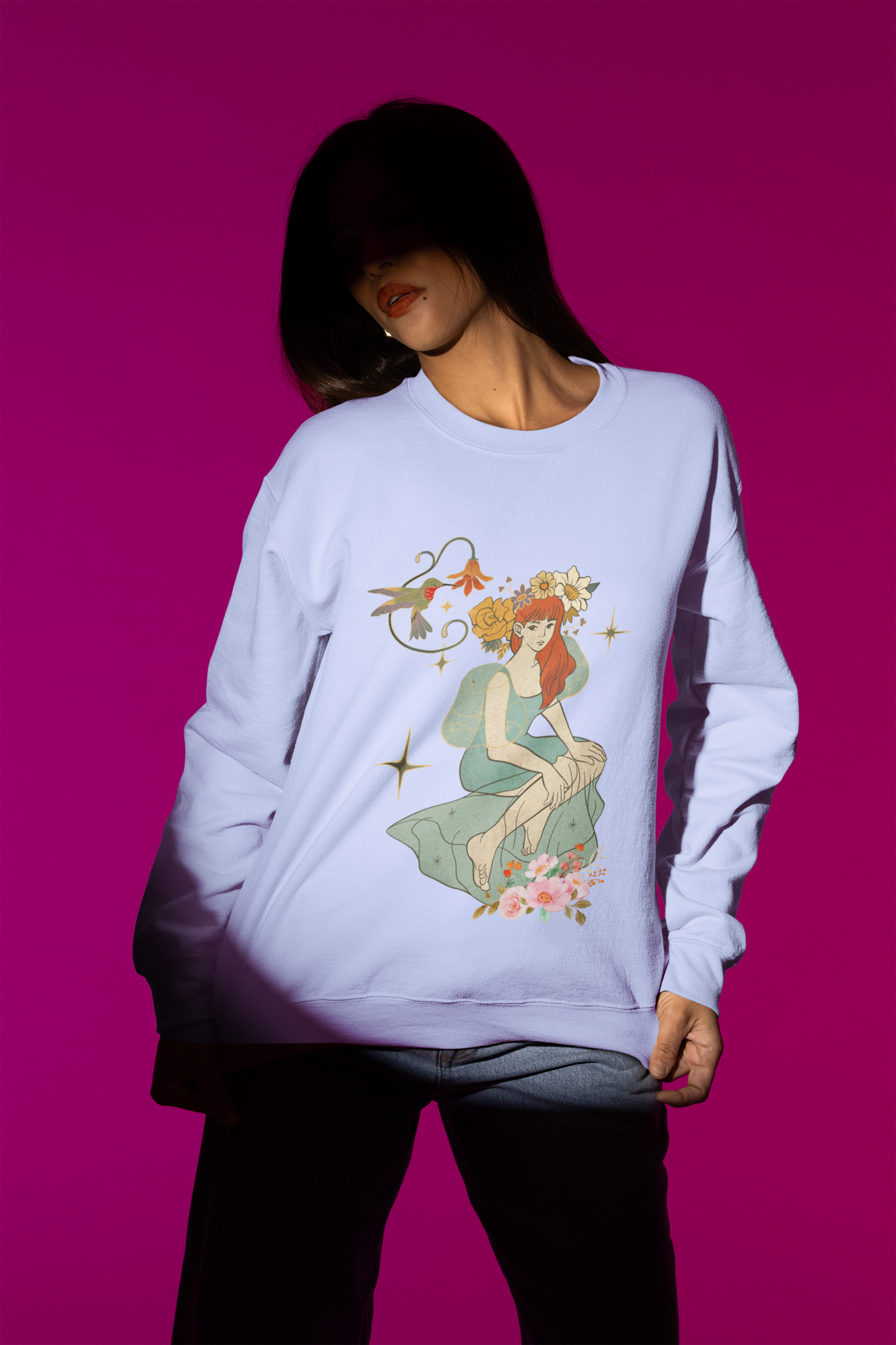 Ethereal Bloom – The Garden Muse Girls Sweatshirt.