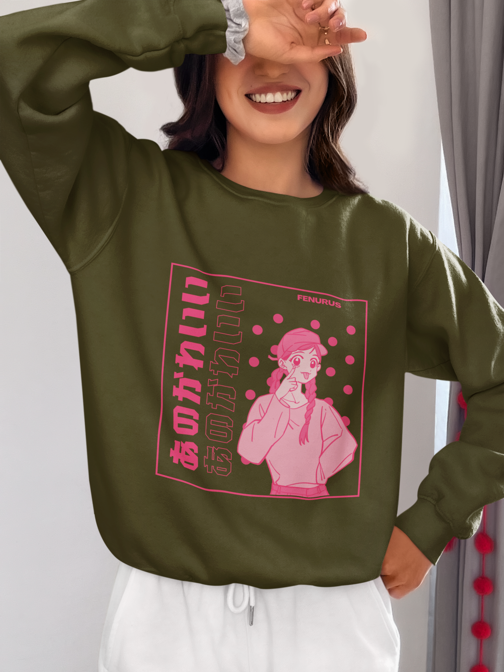 Pink Pop Power Girls Sweatshirt.