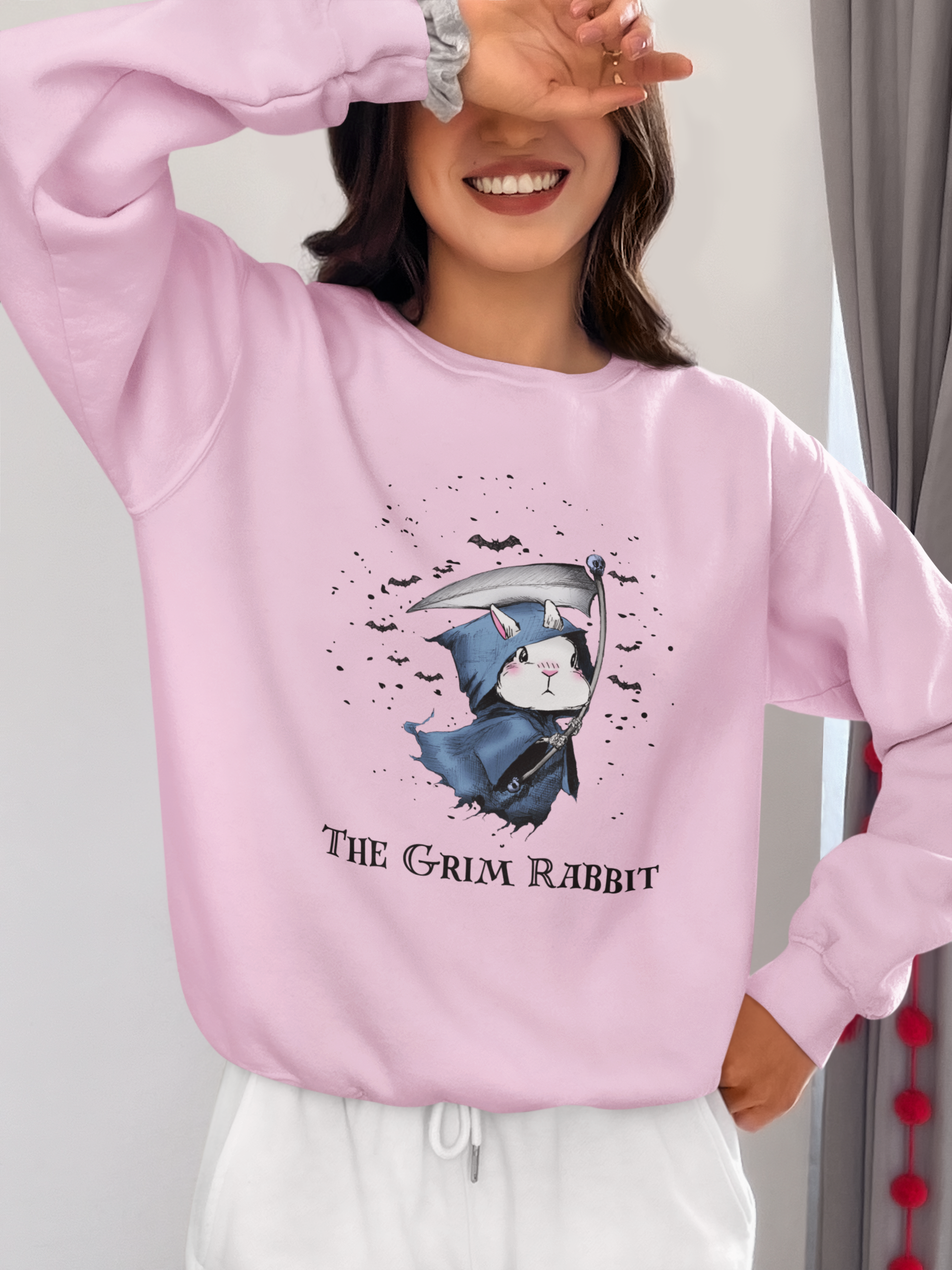 Grim Bunny – Cuteness with a Deadly Edge Girls Sweatshirt.