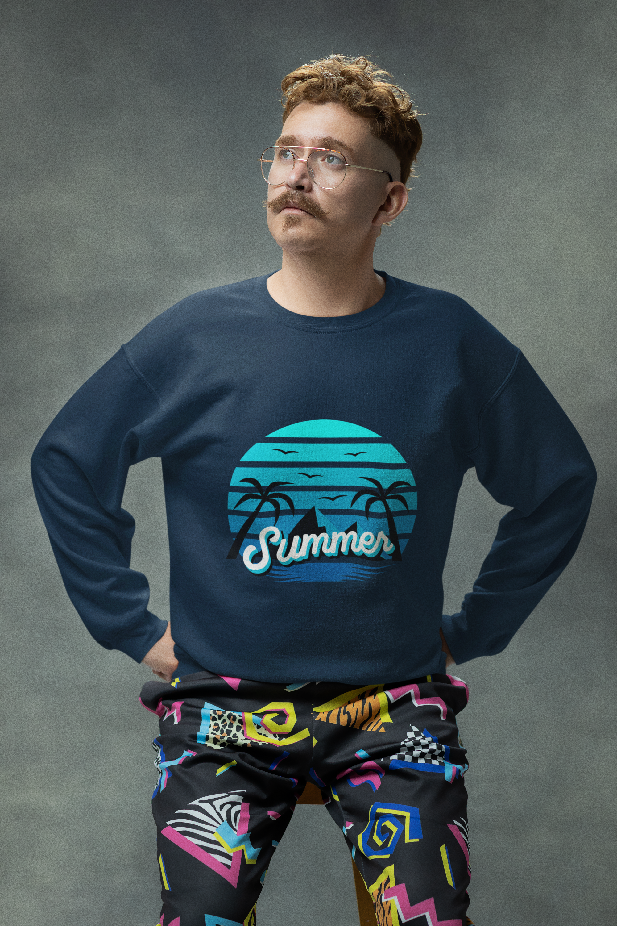 Retro Sunset Serenity" Unisex Summer Escape Sweatshirt.