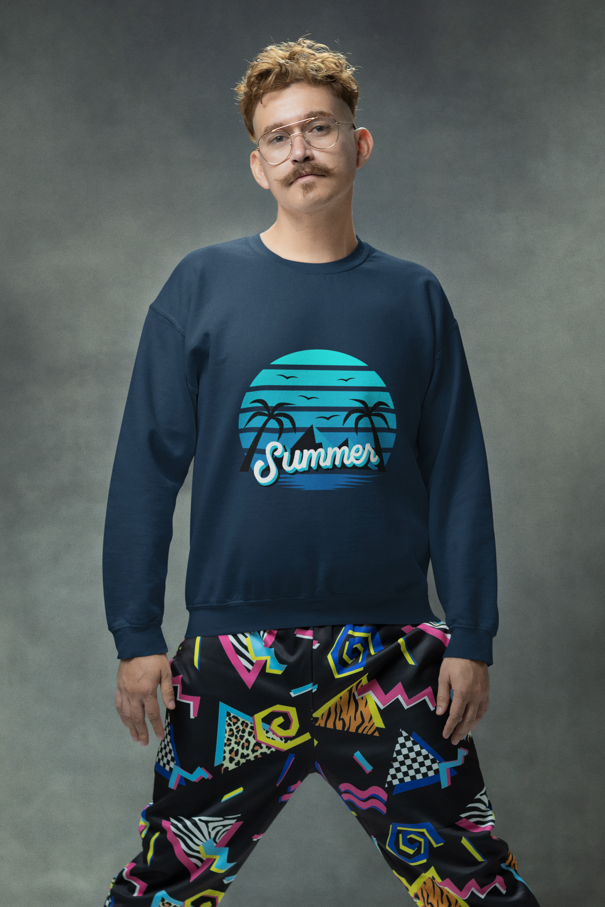 Retro Sunset Serenity" Unisex Summer Escape Sweatshirt.