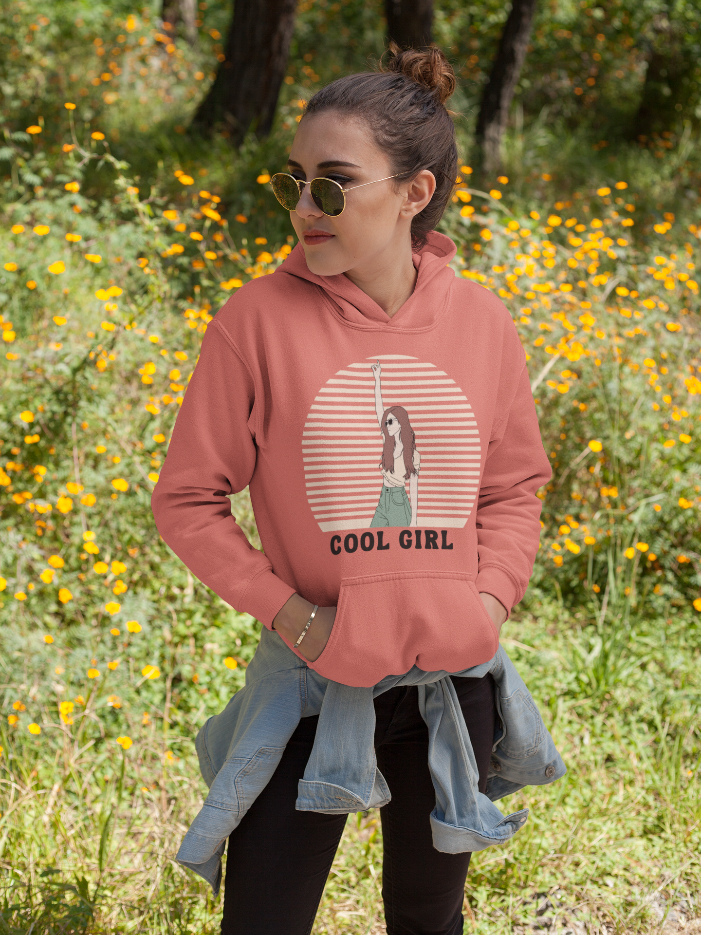 Sunset Vibes – The Free Spirit Girls Hoodie.