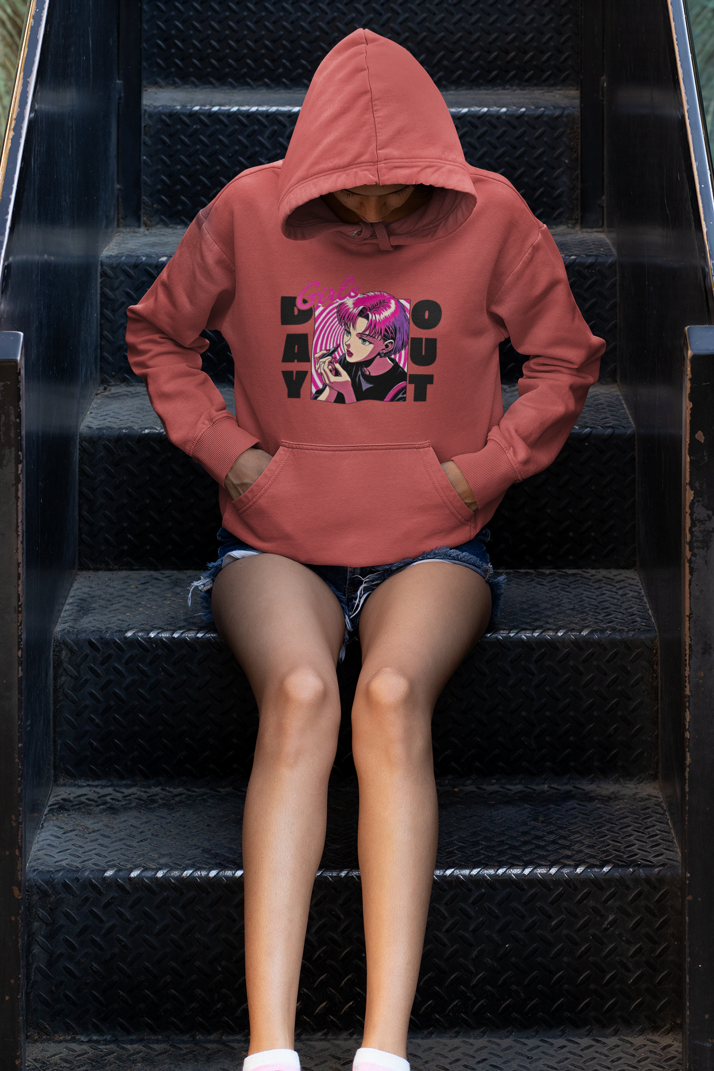 Girls Day Out – Retro Vibe Edition Girl Hoodie.