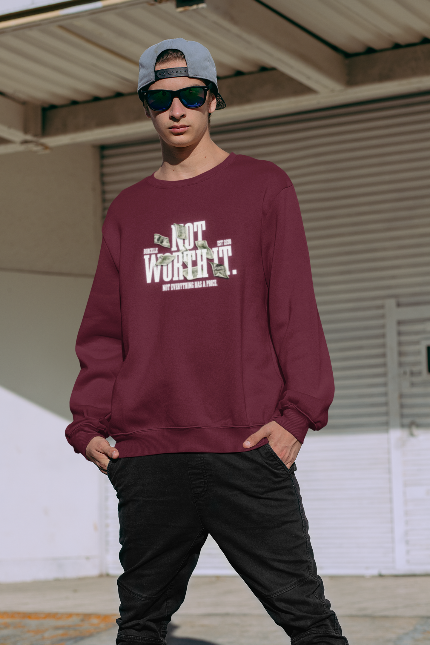 Not Worth It – Reality Check Edition Unisex Sweatshirt.