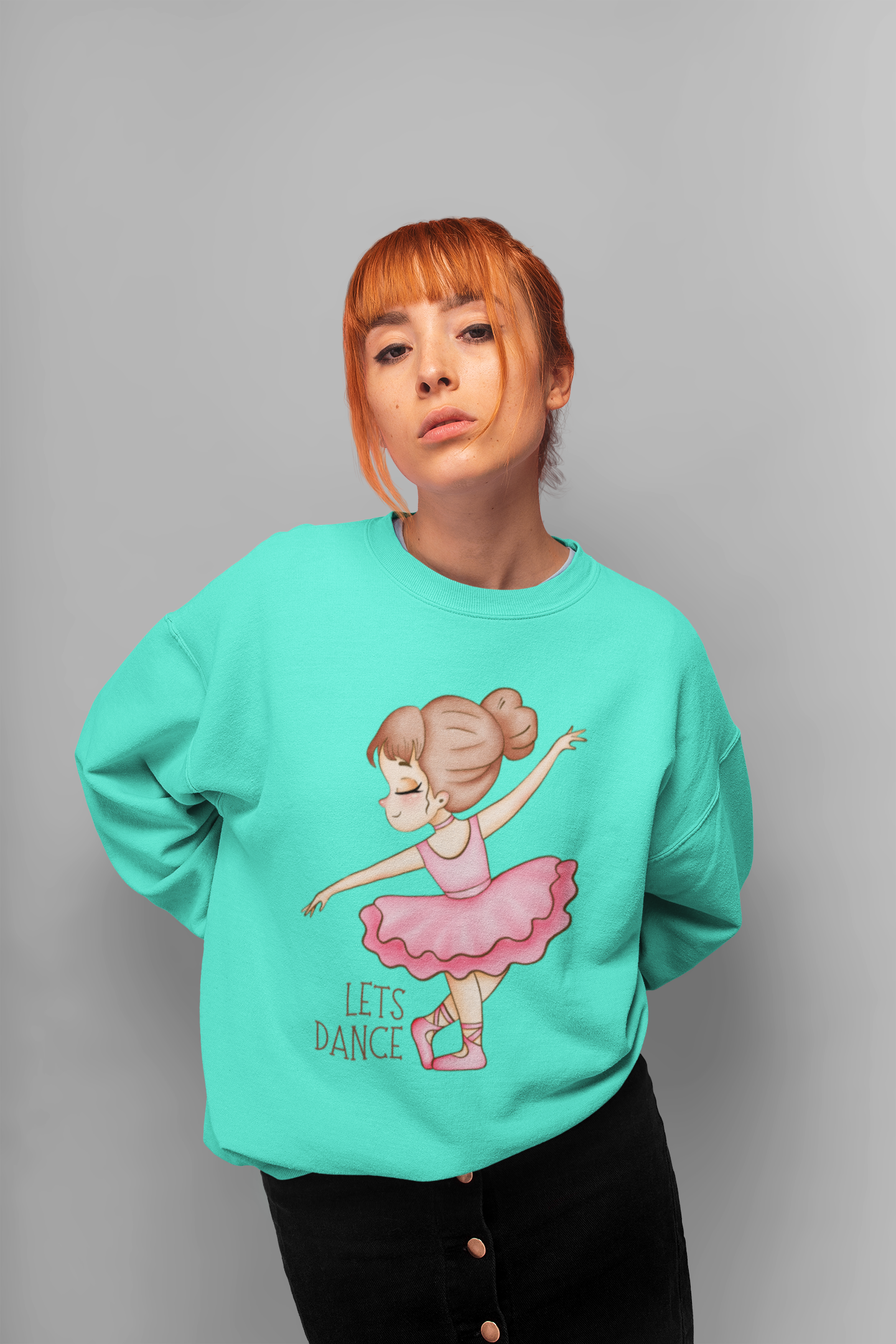 Little Prima Ballerina" | Graceful Dance Dreams Girls Sweatshirt.