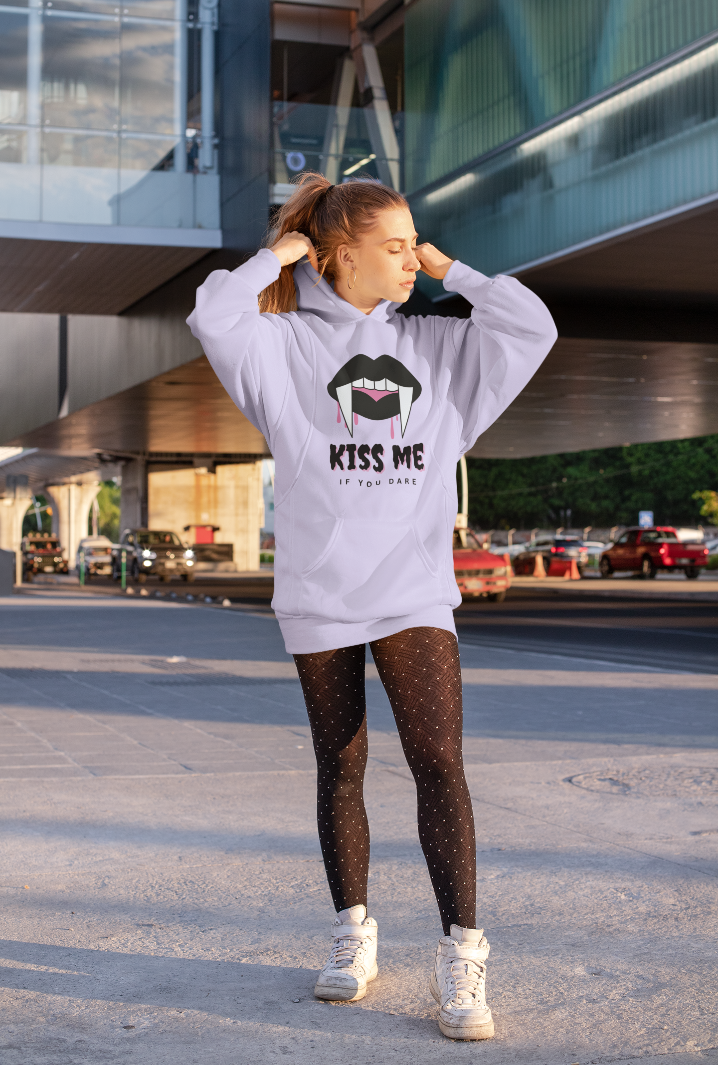 Vampire Kiss Drip Girl Hoodie – Bold, Playful & Fearlessly Cute.