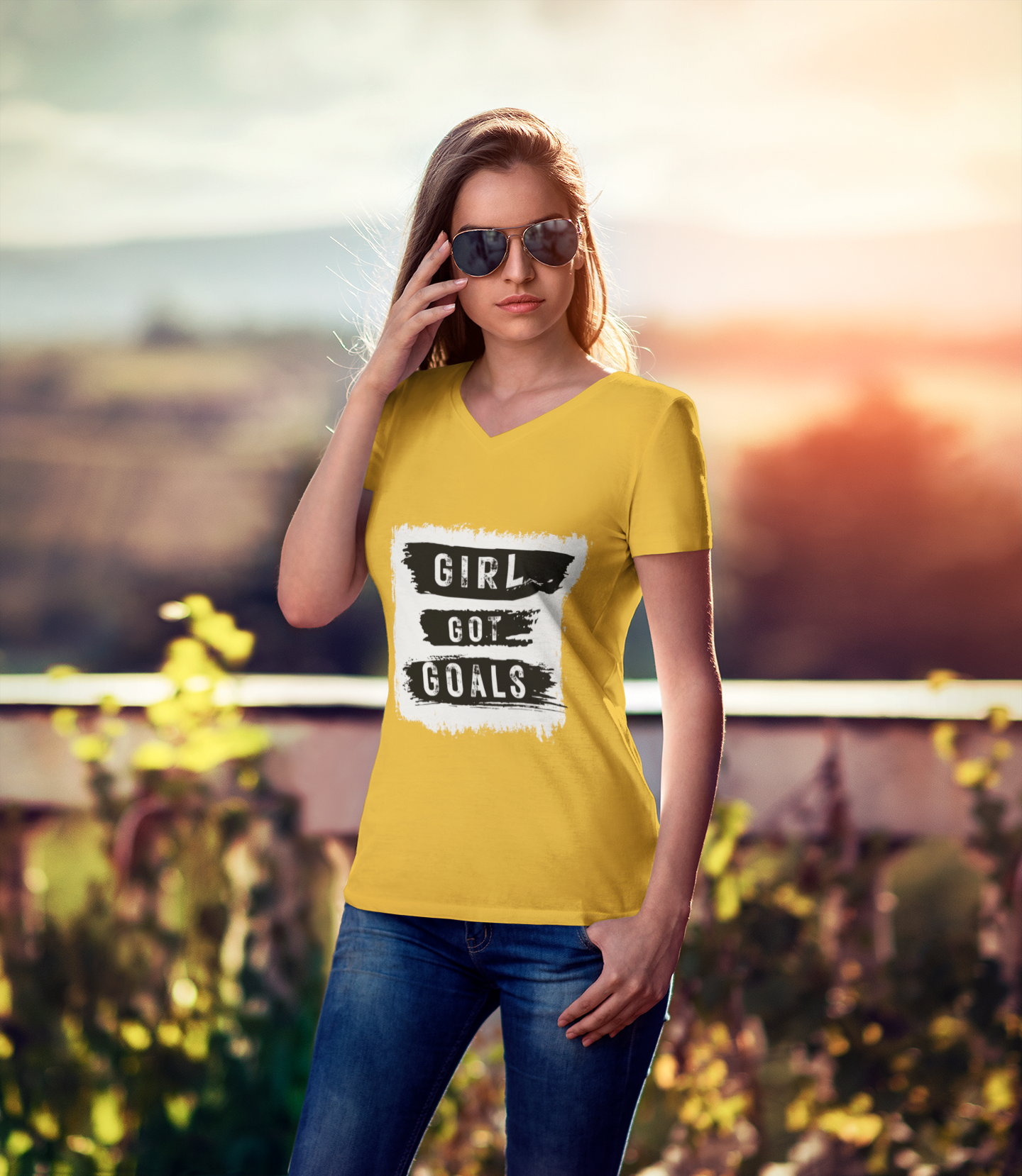 Girl Got Goals – Fearless & Focused Girls Classic Crew T-Shirt.