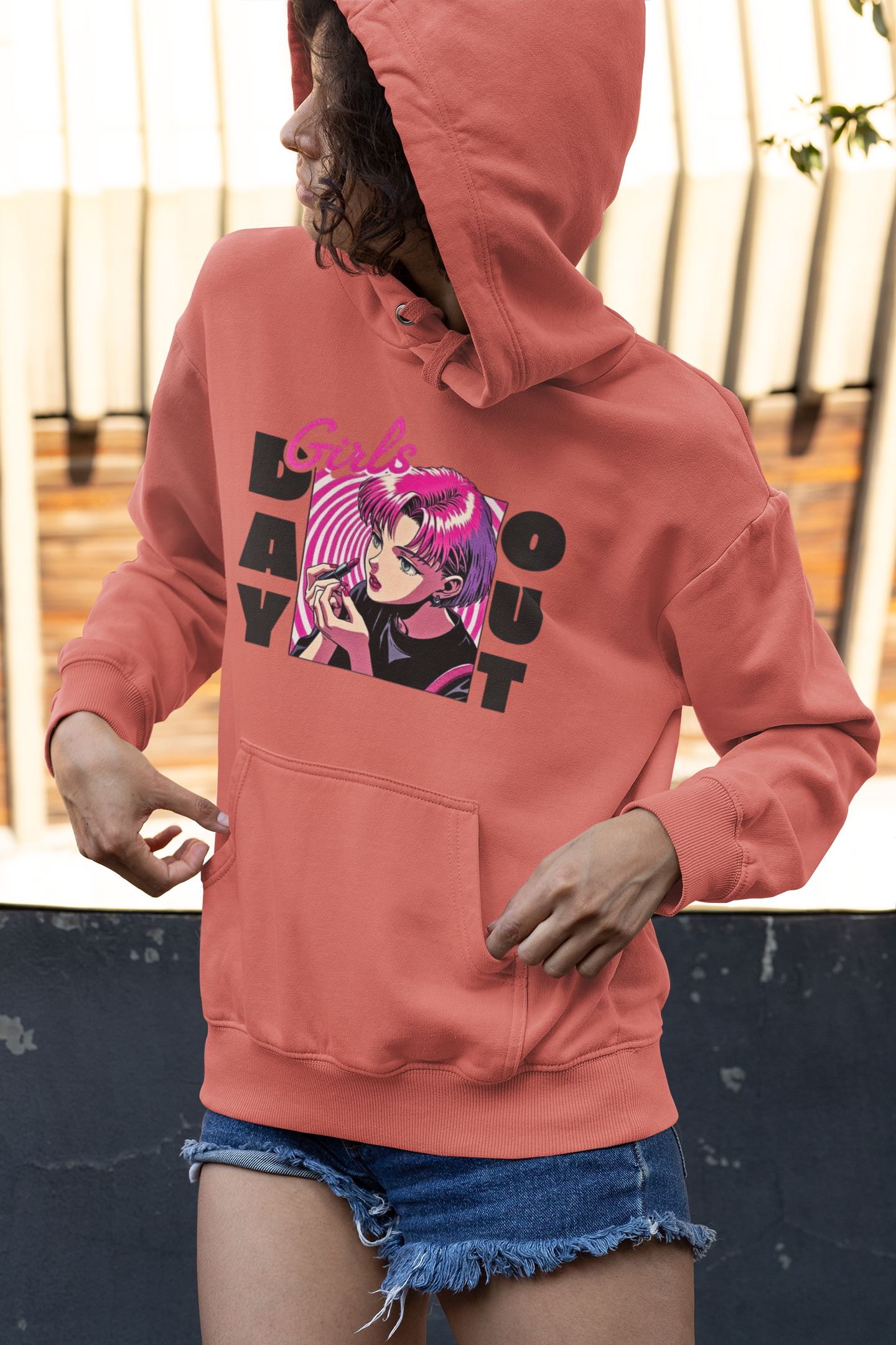 Girls Day Out – Retro Vibe Edition Girl Hoodie.