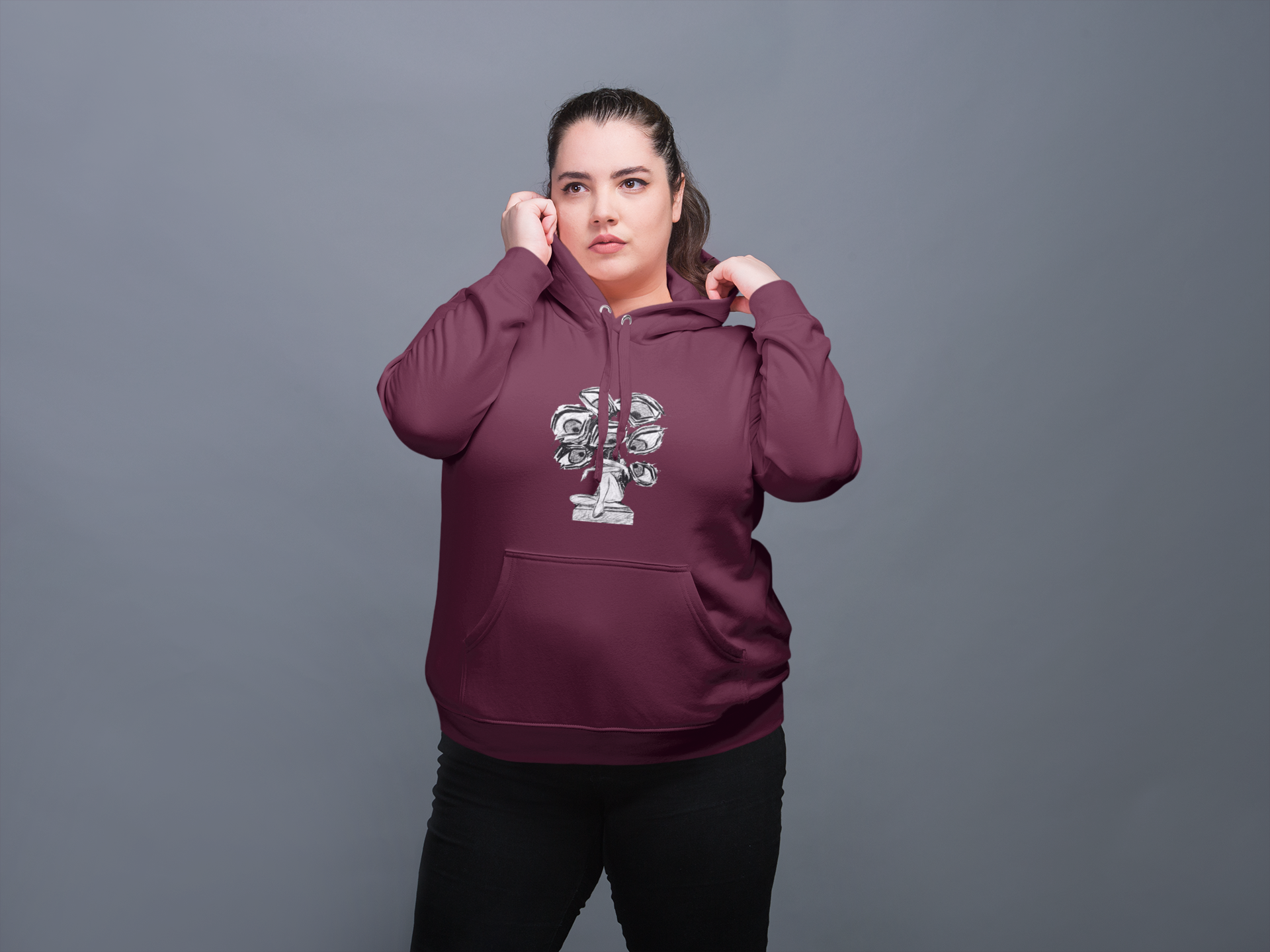 Lost in Thought Girls Hoodie.