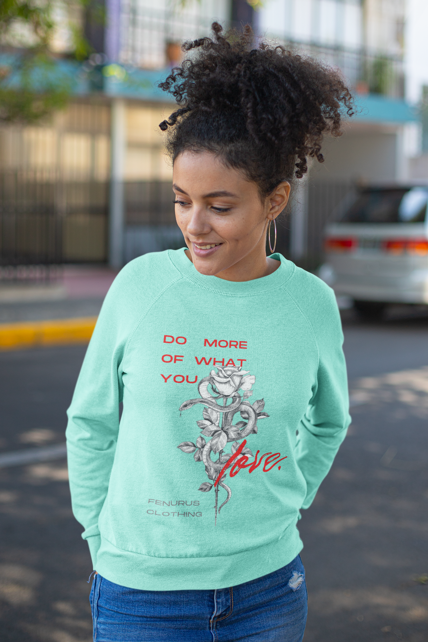 Do What You Love – The Rebel Rose Girls Sweatshirt.