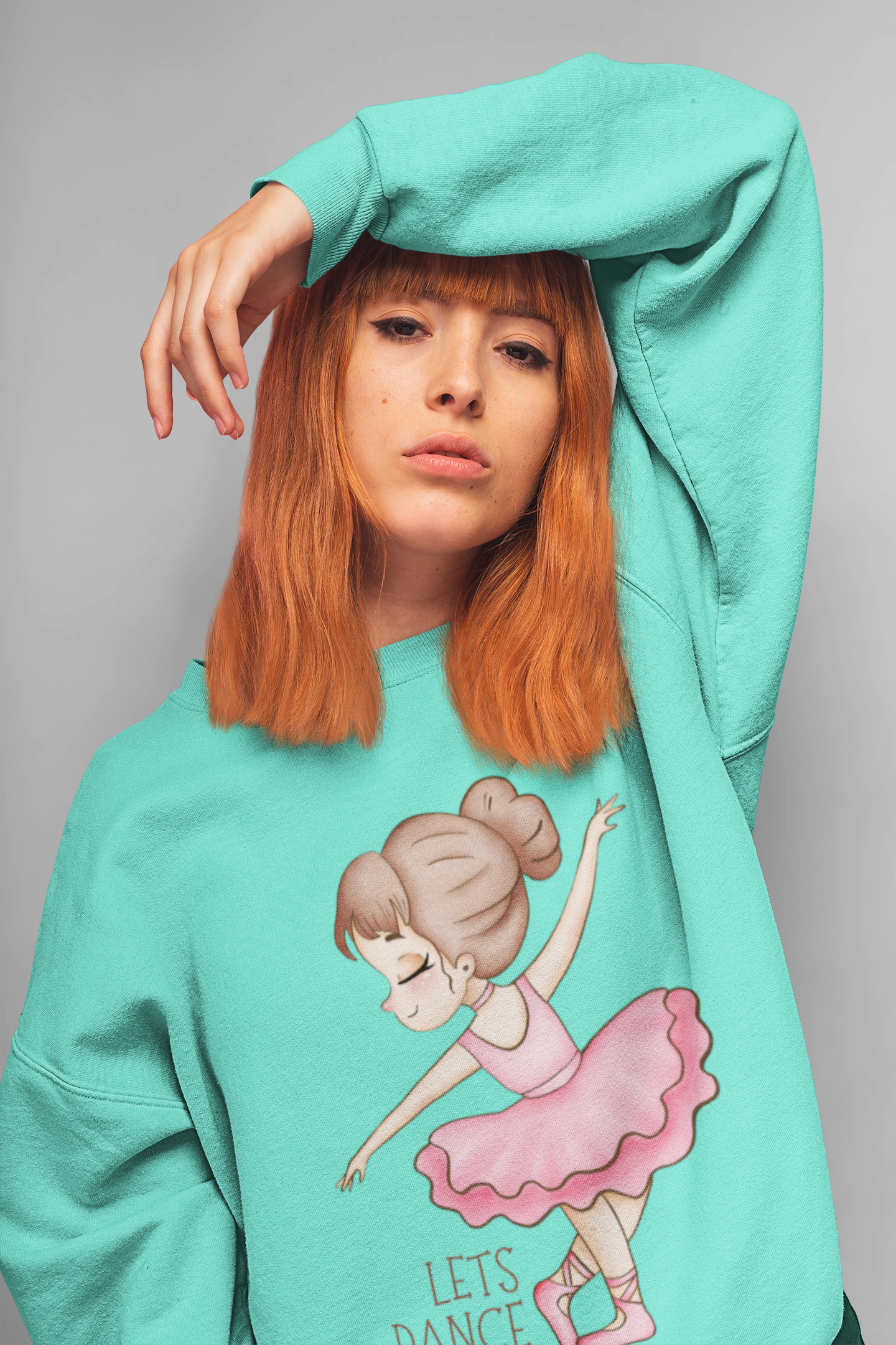 Little Prima Ballerina" | Graceful Dance Dreams Girls Sweatshirt.