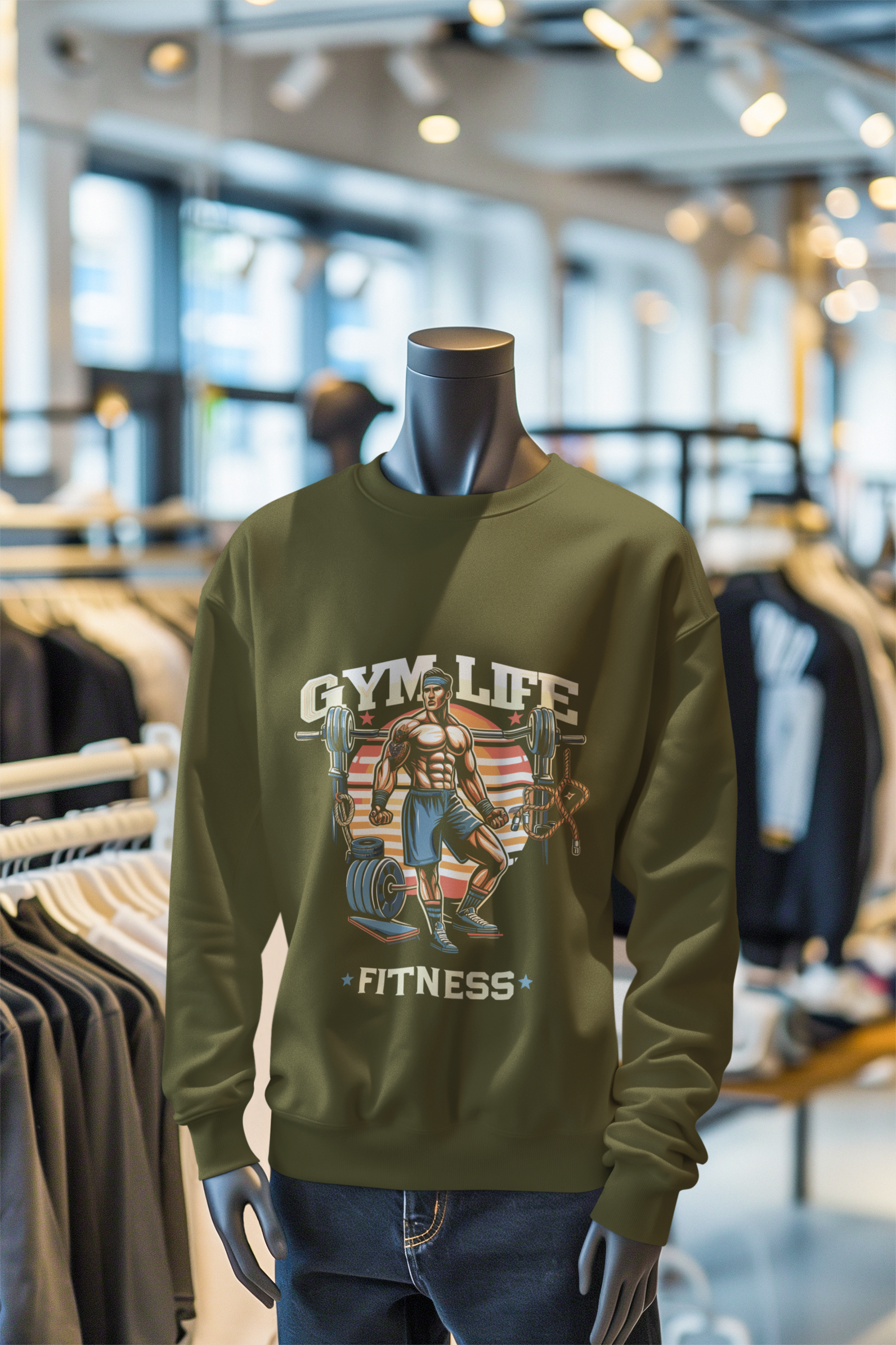 Iron Will – Gym Life Edition” Unisex Sweatshirt.